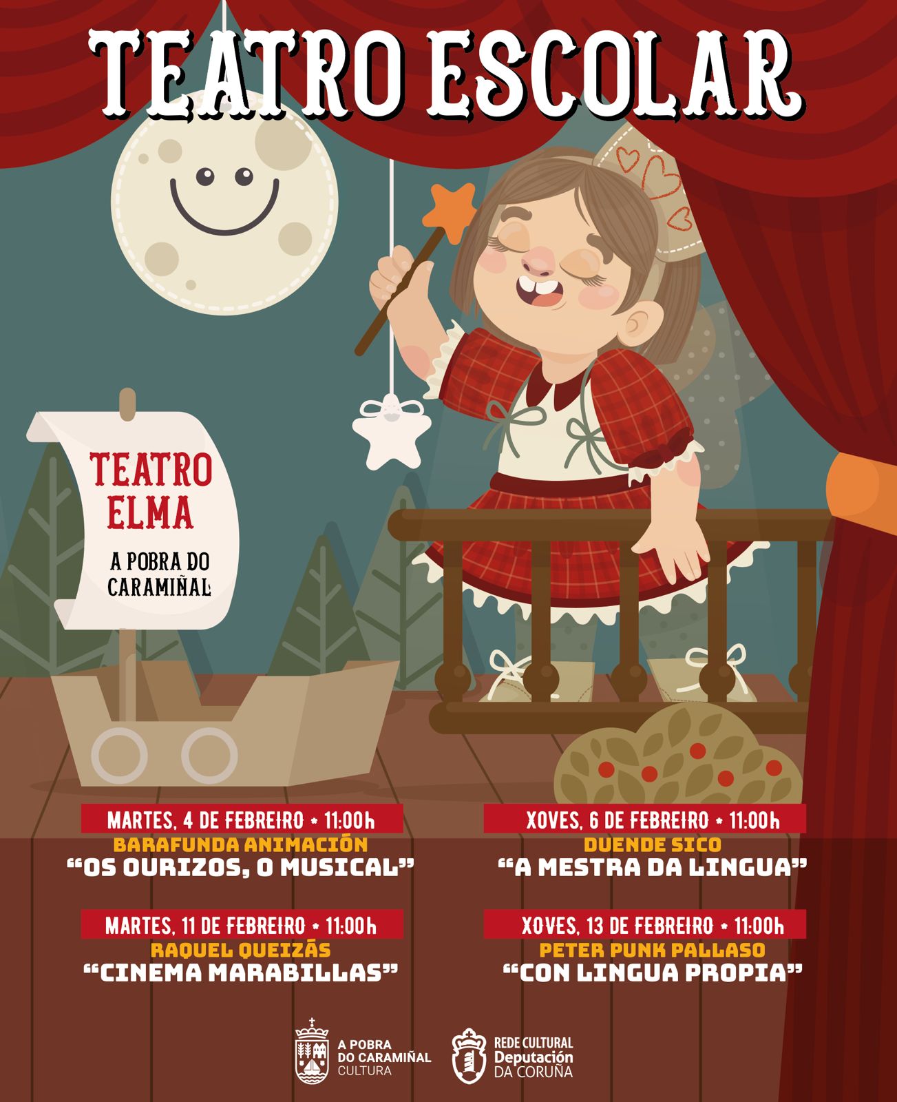 Cartel da mostra de teatro escolar 2025