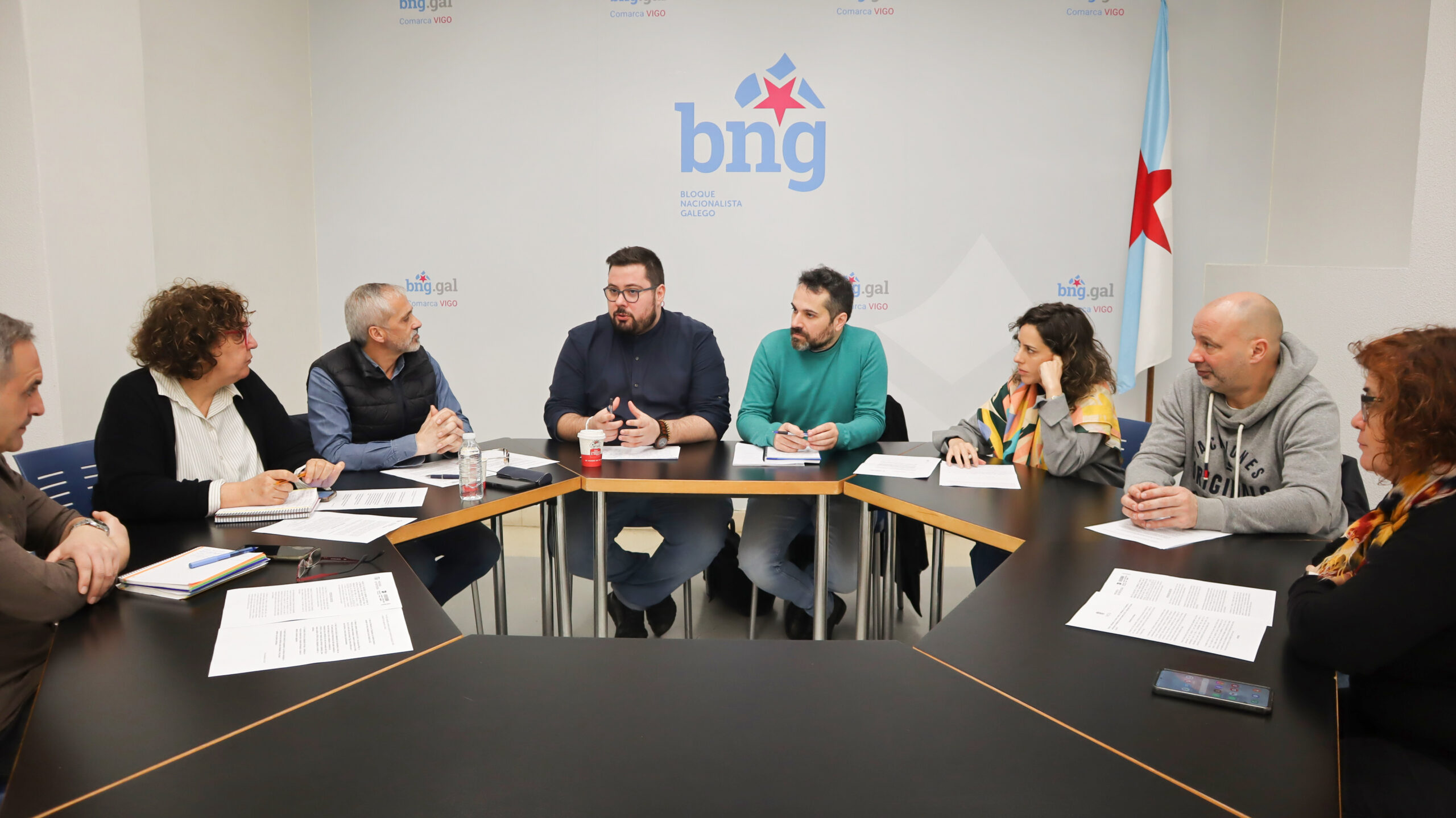 Foto_Reunión BNG Vigo, Mos e O Porriño Autovía A52