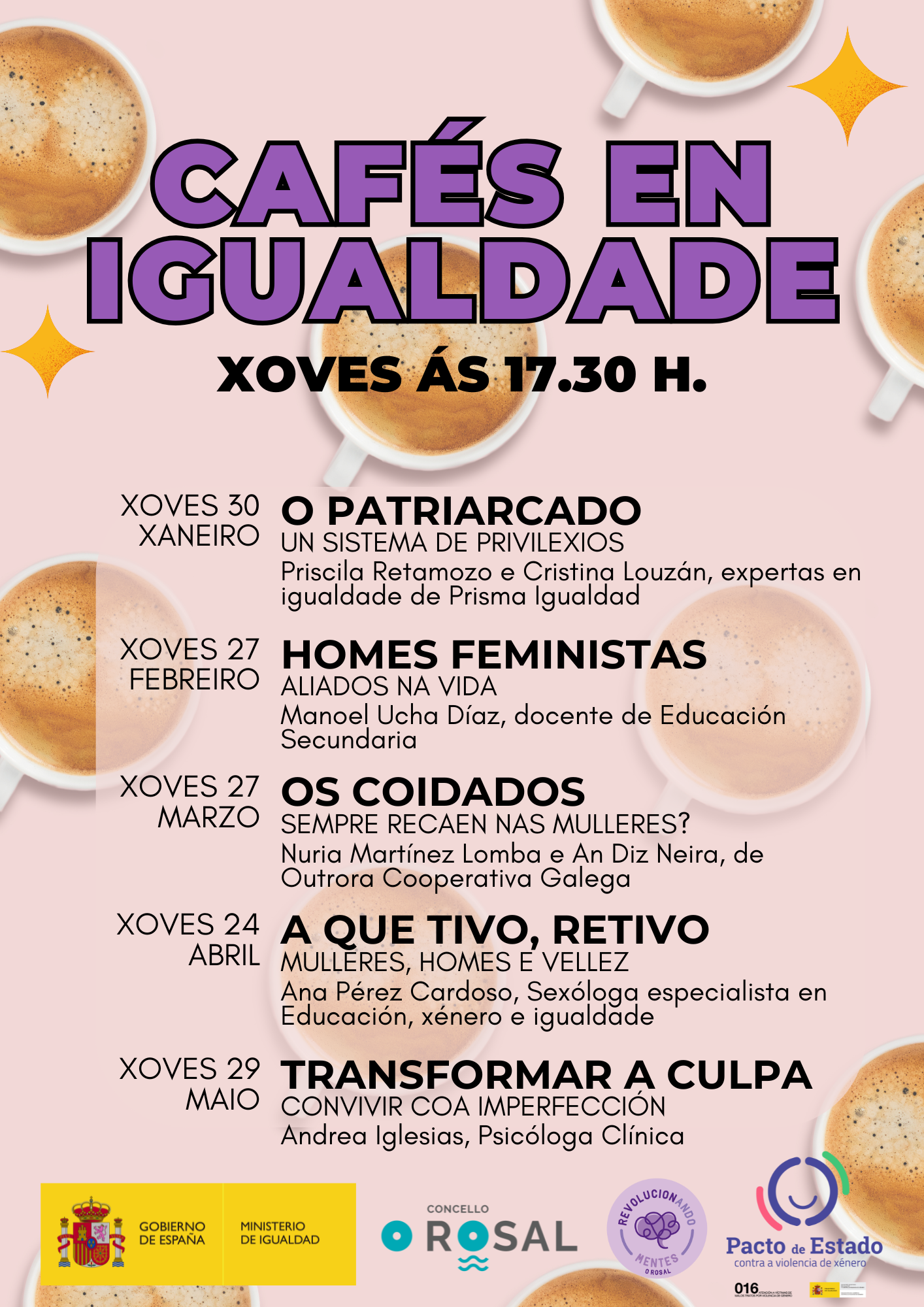 Os ‘Cafeìs en Igualdade’ regresan cunha ollada feminista e espazo para o cambio