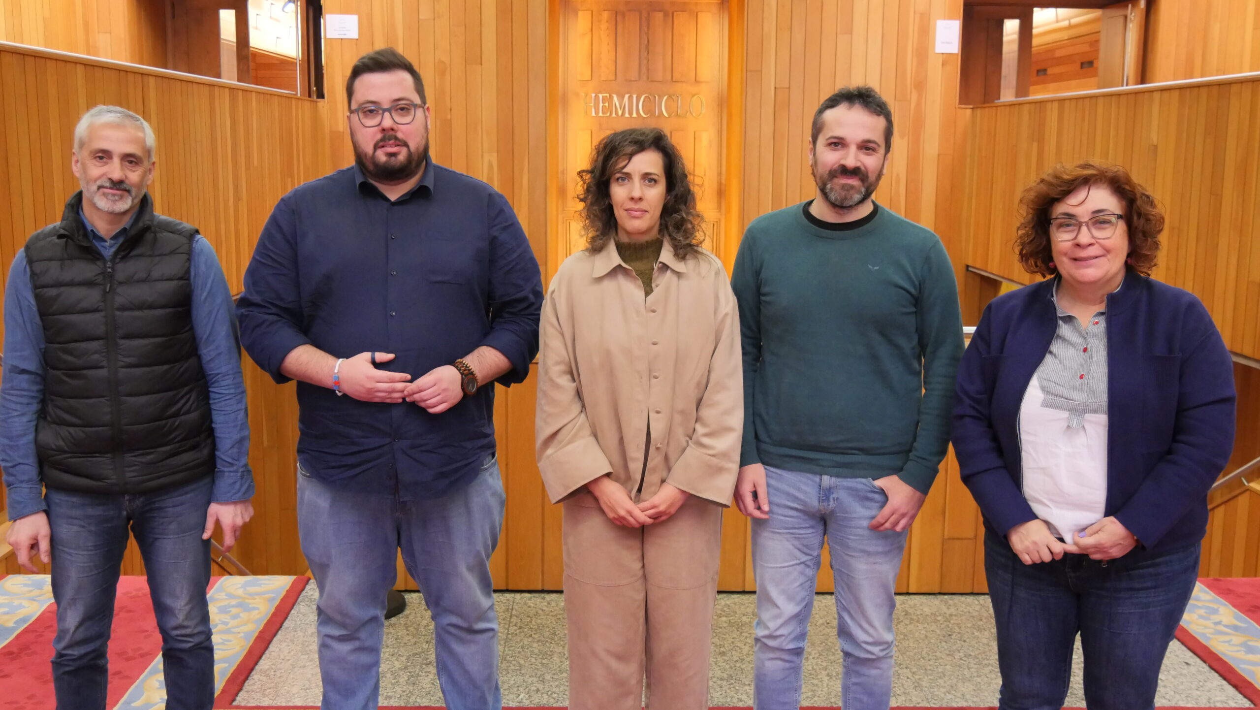 Pedro Pereira, Xabier P. Igrexas, Alexandra Fernández, Gustavo Barcia e Carmela González