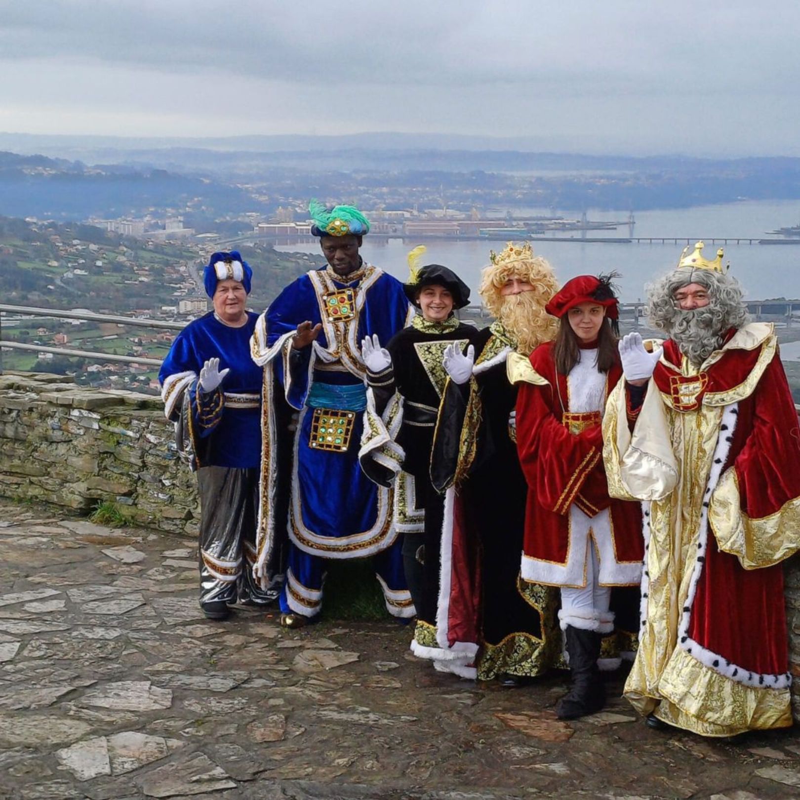 Visita ao miradoiro de Ancos, antes de iniciar o percorrido