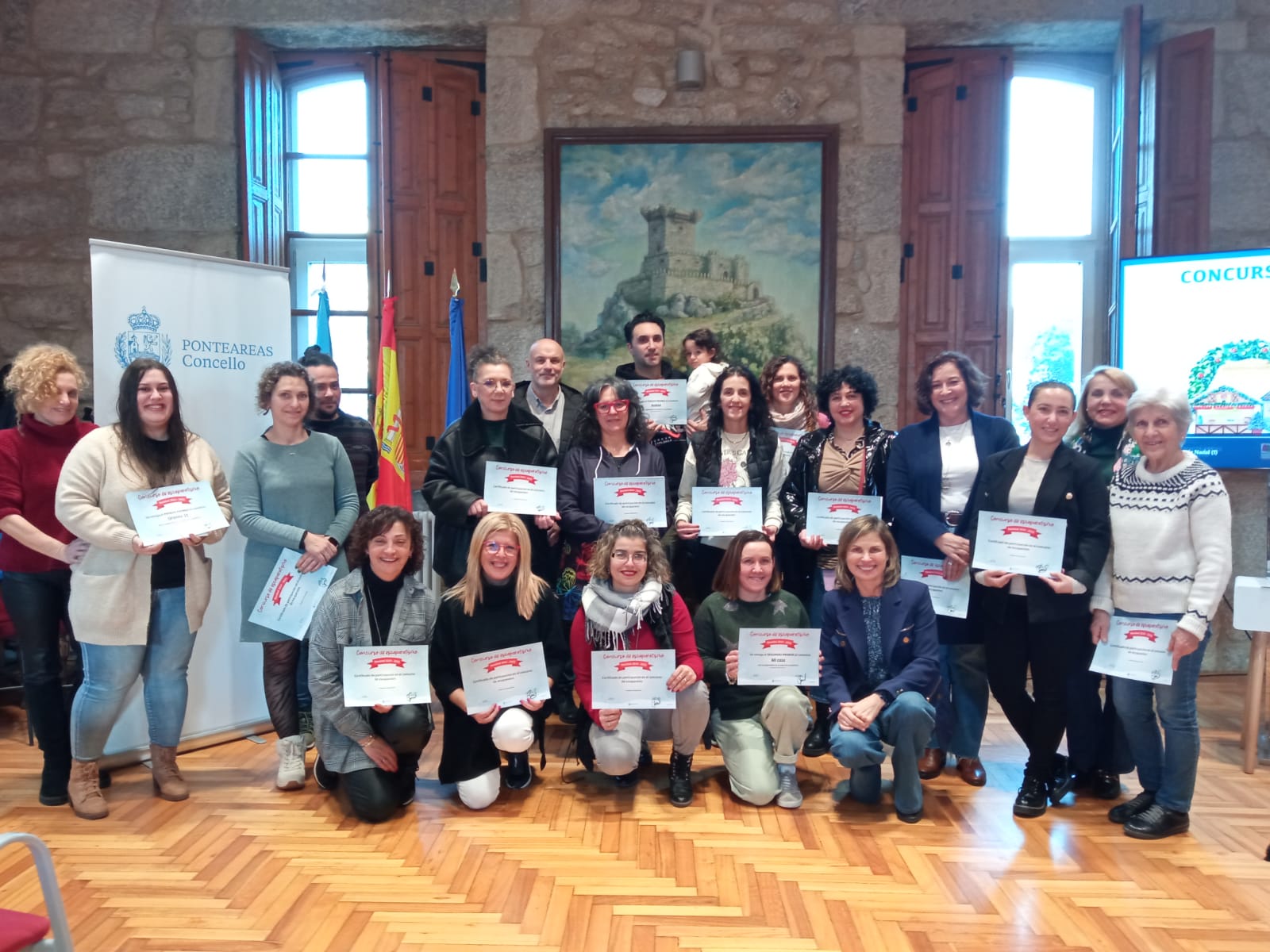 participantes no concurso de escaparates Ponteareas