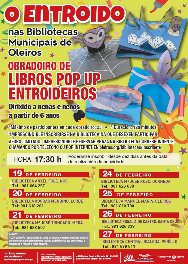 Entroido actividades biblioteca