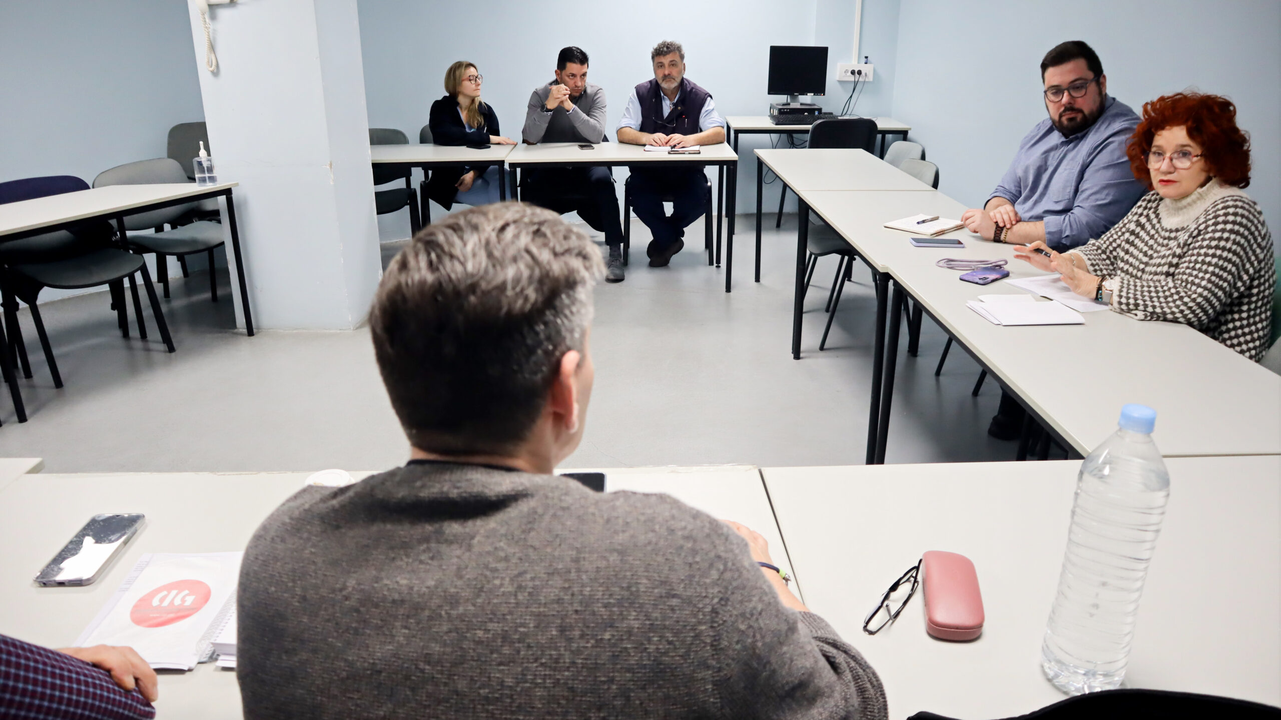 Montse Prado e Xabier P. Igrexas_Reunión Comité Povisa