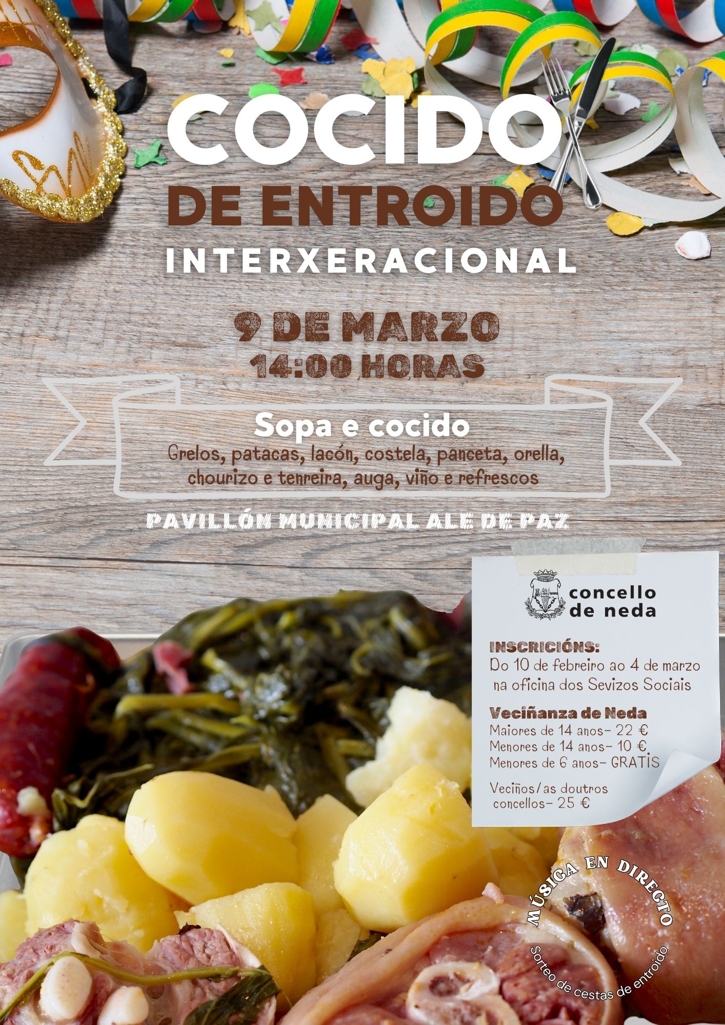 cartel cocido entroido