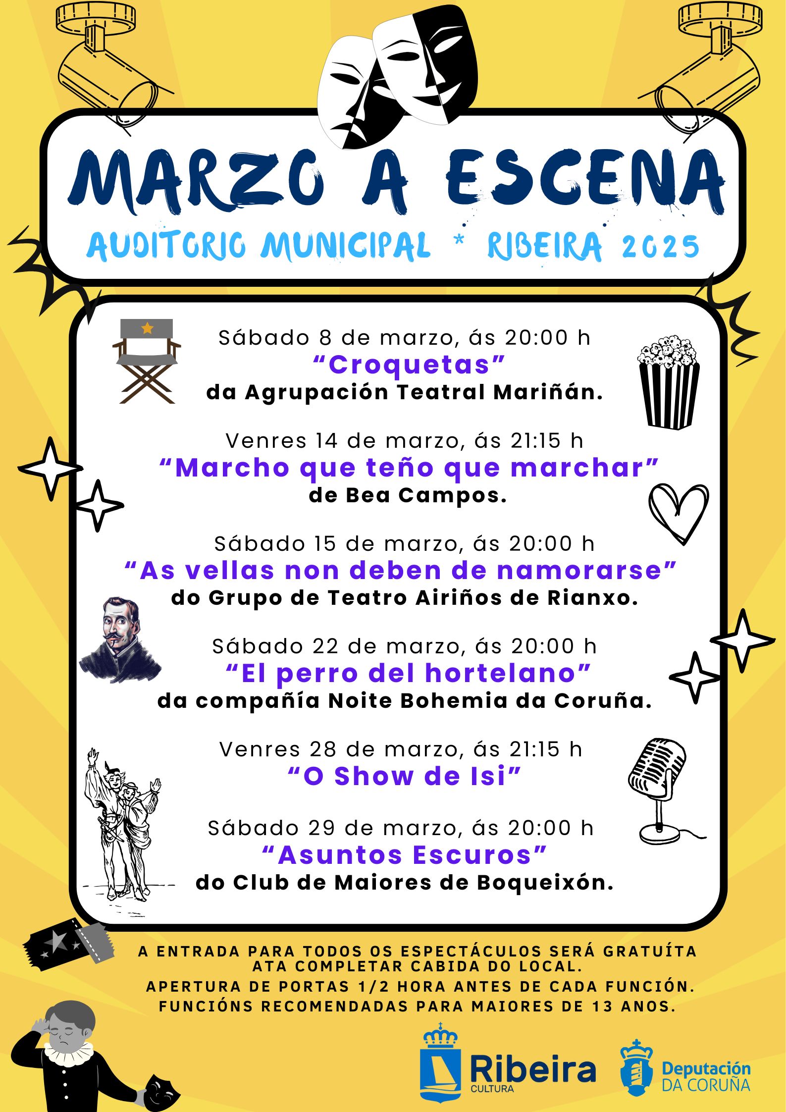 Cartel Marzo a Escena Ribeira 2025