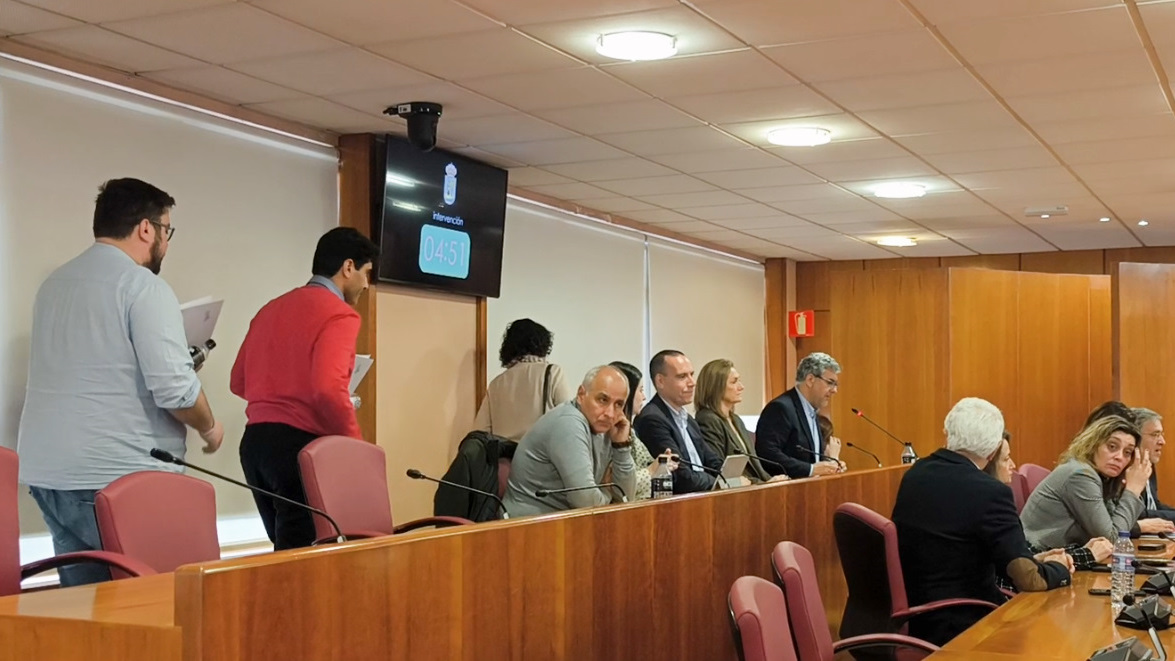 Grupo Municipal do BNG abandonando o Pleno de Vigo