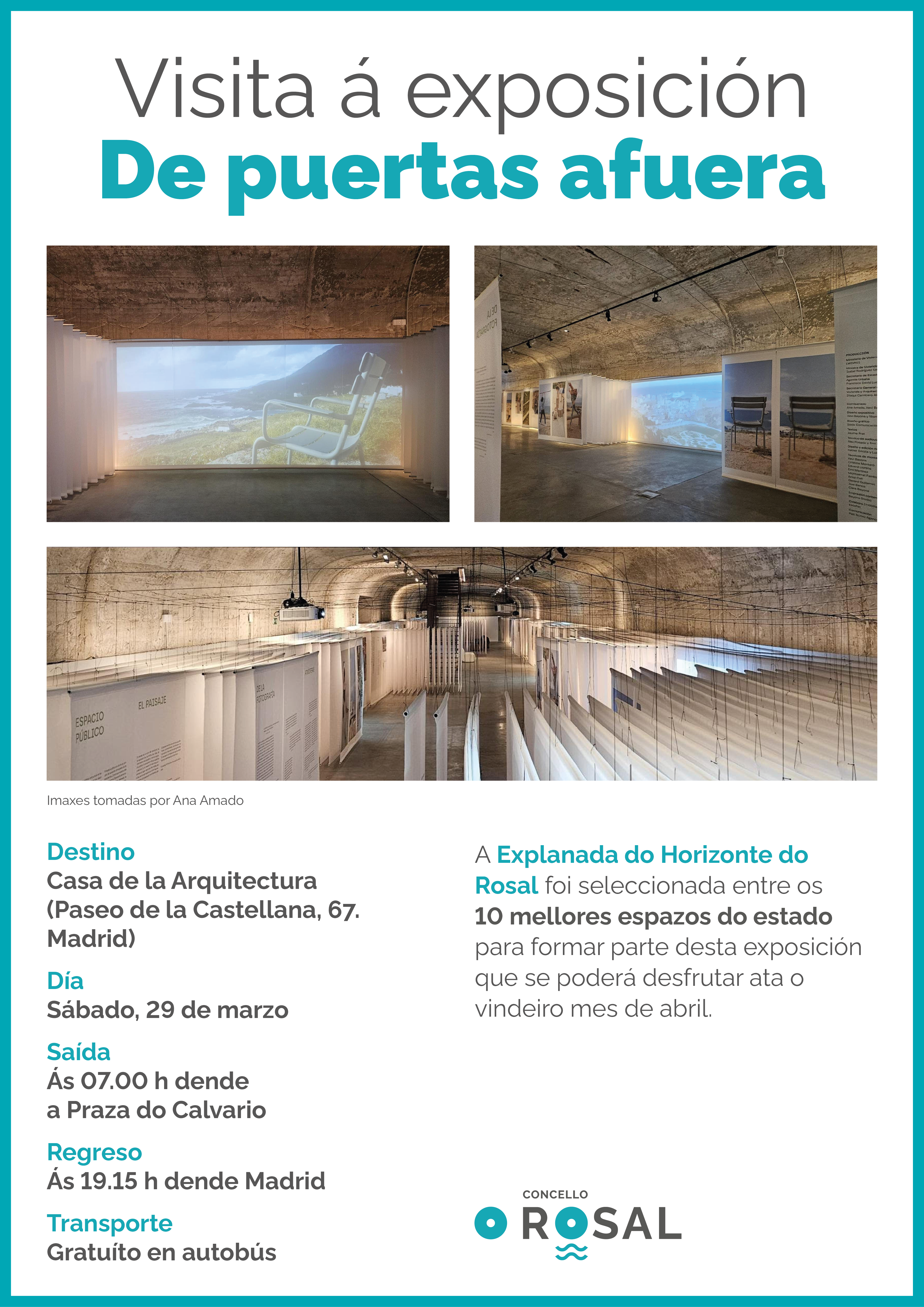 O Rosal pon rumbo a Madrid para ver ‘De puertas afuera’, unha mostra coa Explanada do Horizonte como unha das protagonistas