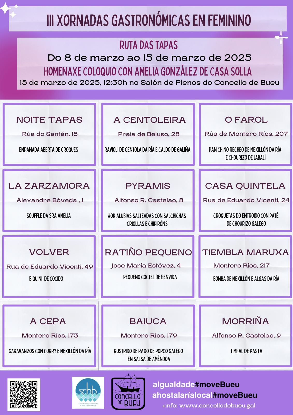 cartel xornadas gastronómicas en feminino