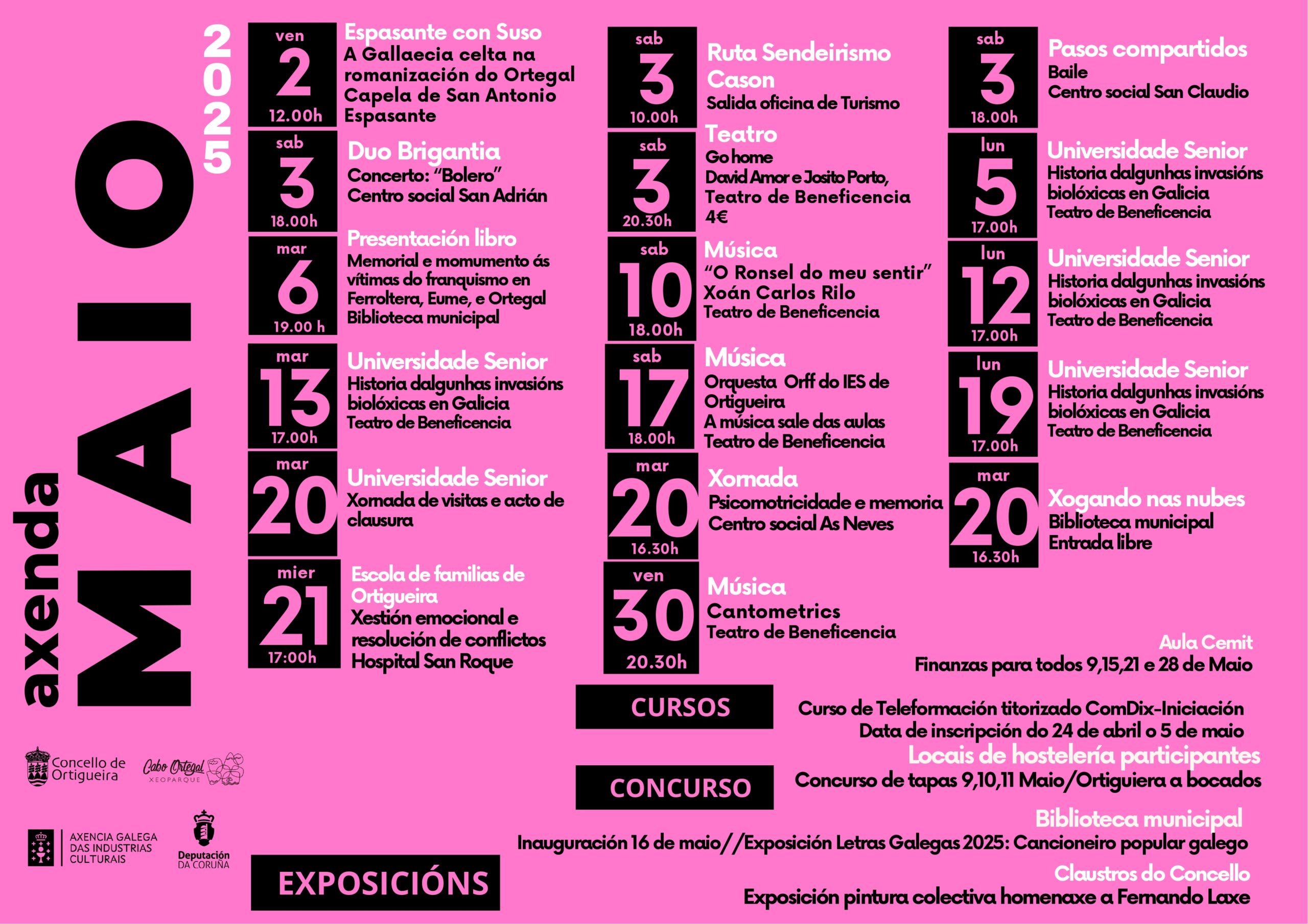 Axenda Cultural Ortigueira – maio