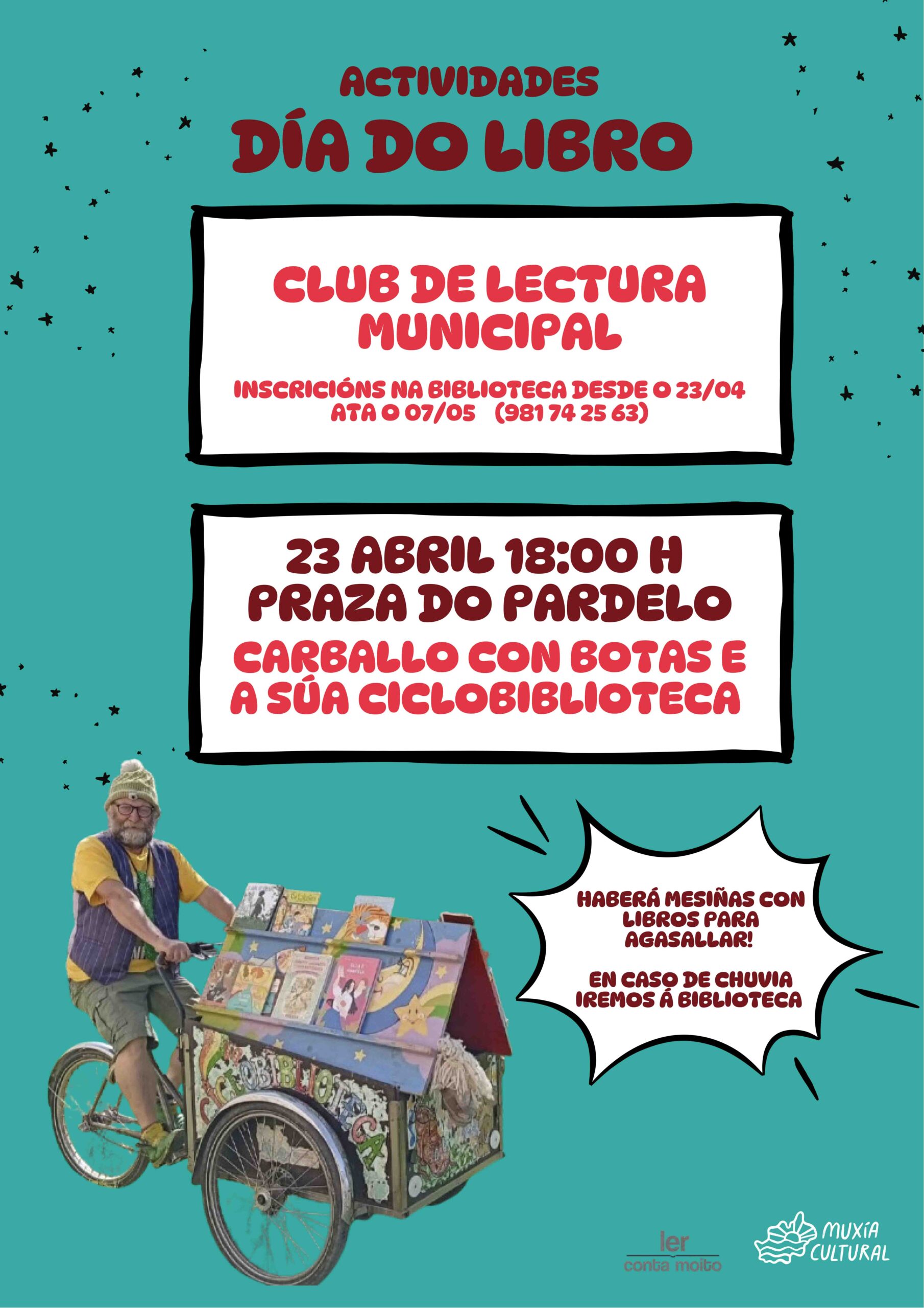 Poster Cartel dia del libro ilustrado colores pastel