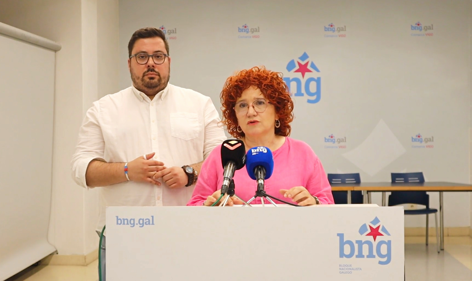 Montse Prado e Xabier P Igrexas en rolda de prensa