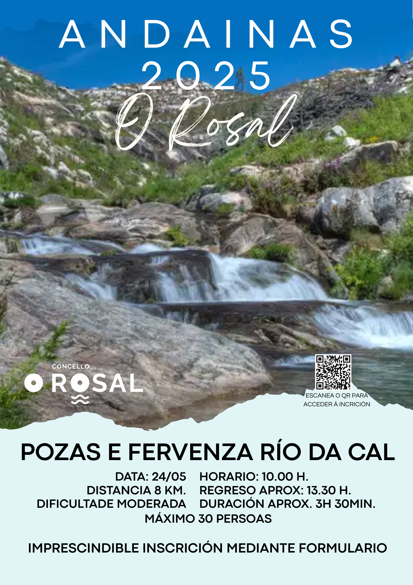 Nova andaina interpretativa no Rosal entre fervenzas, pozas e historia polo riģo da Cal