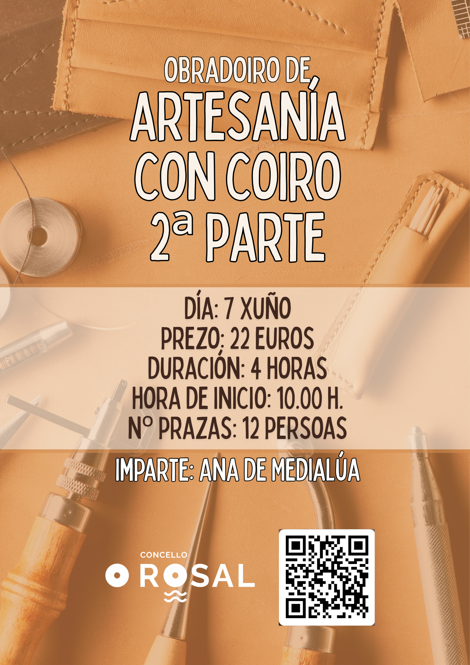 Nova cita coa artesaniìa en coiro nos Obradoiros de Primavera do Rosal