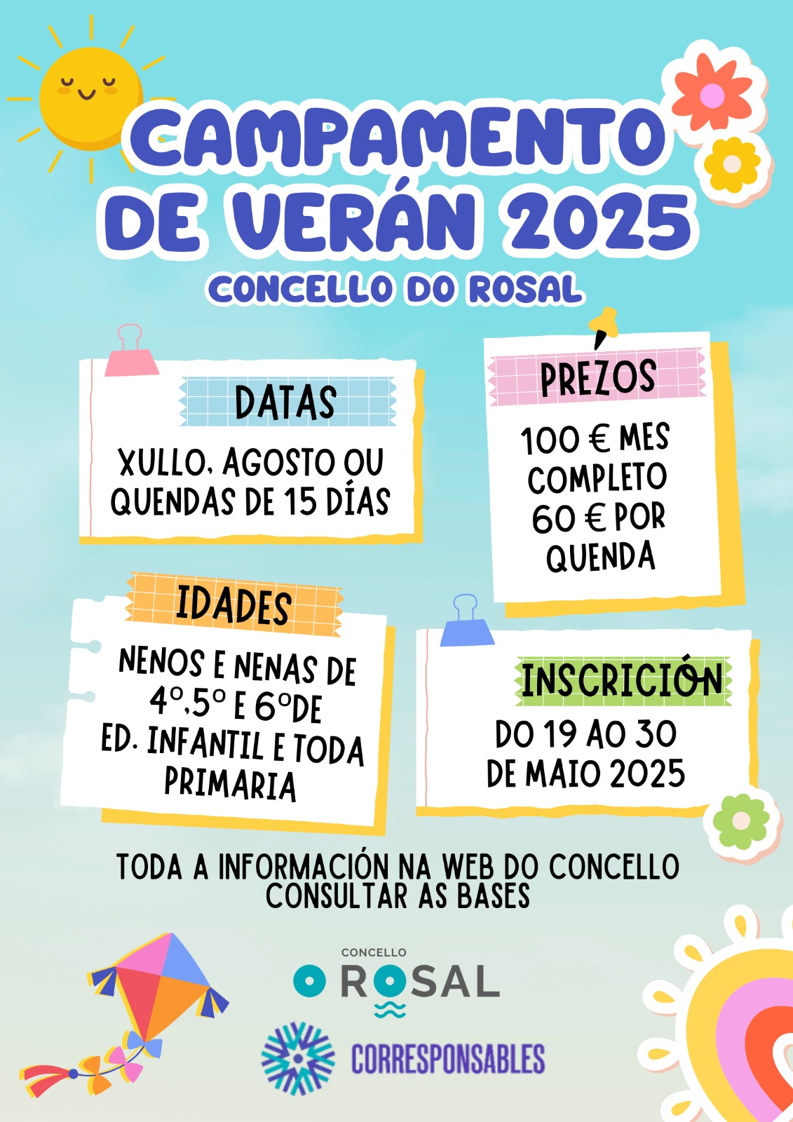 O Concello abre as inscricioěns para o campamento de veraěn do Rosal