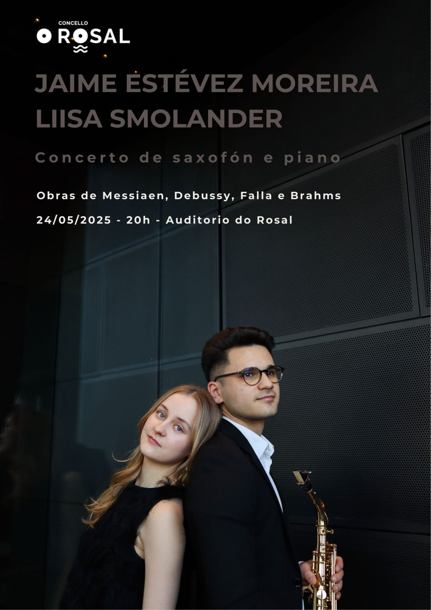 O Rosal, escenario internacional cun concerto de saxofoìn e piano de alto nivel