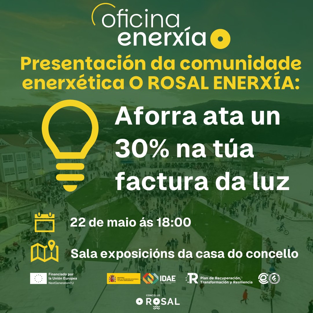O Rosal presenta a suìa primeira comunidade enerxeìtica, que permitiraì aforrar ata un 30% na factura da luz
