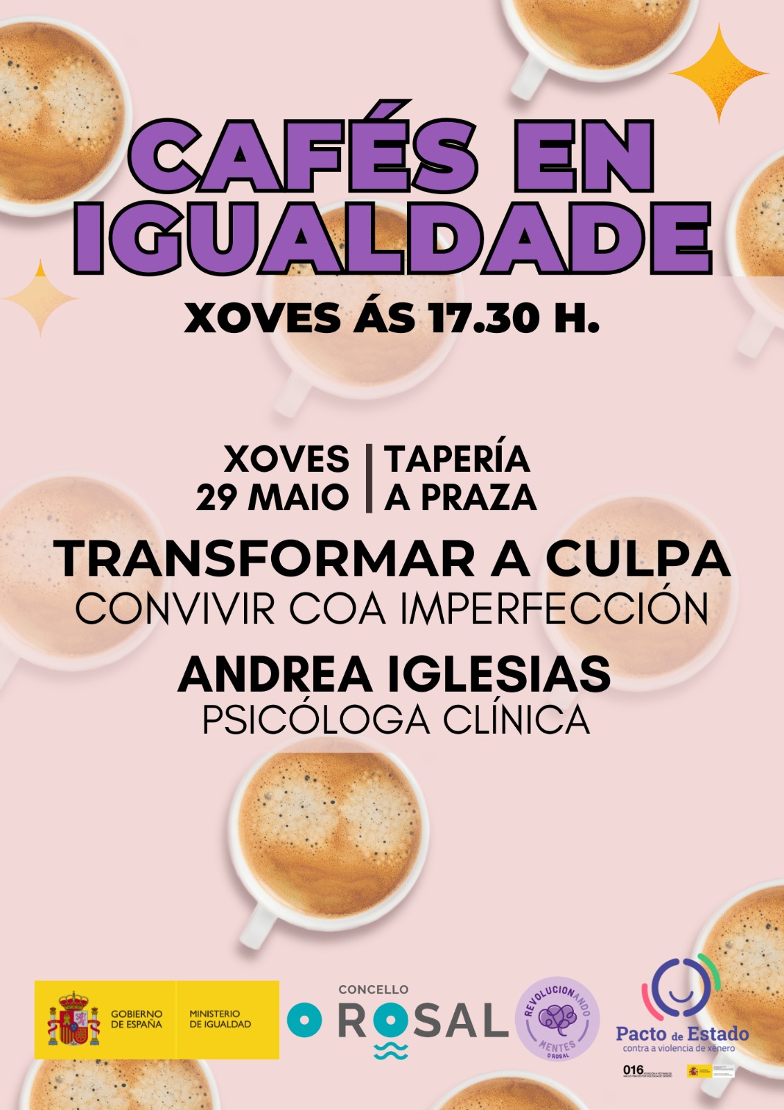 Os Cafeěs en Igualdade rematan cunha conversa para transformar a culpa e abrazar a imperfeccioěn