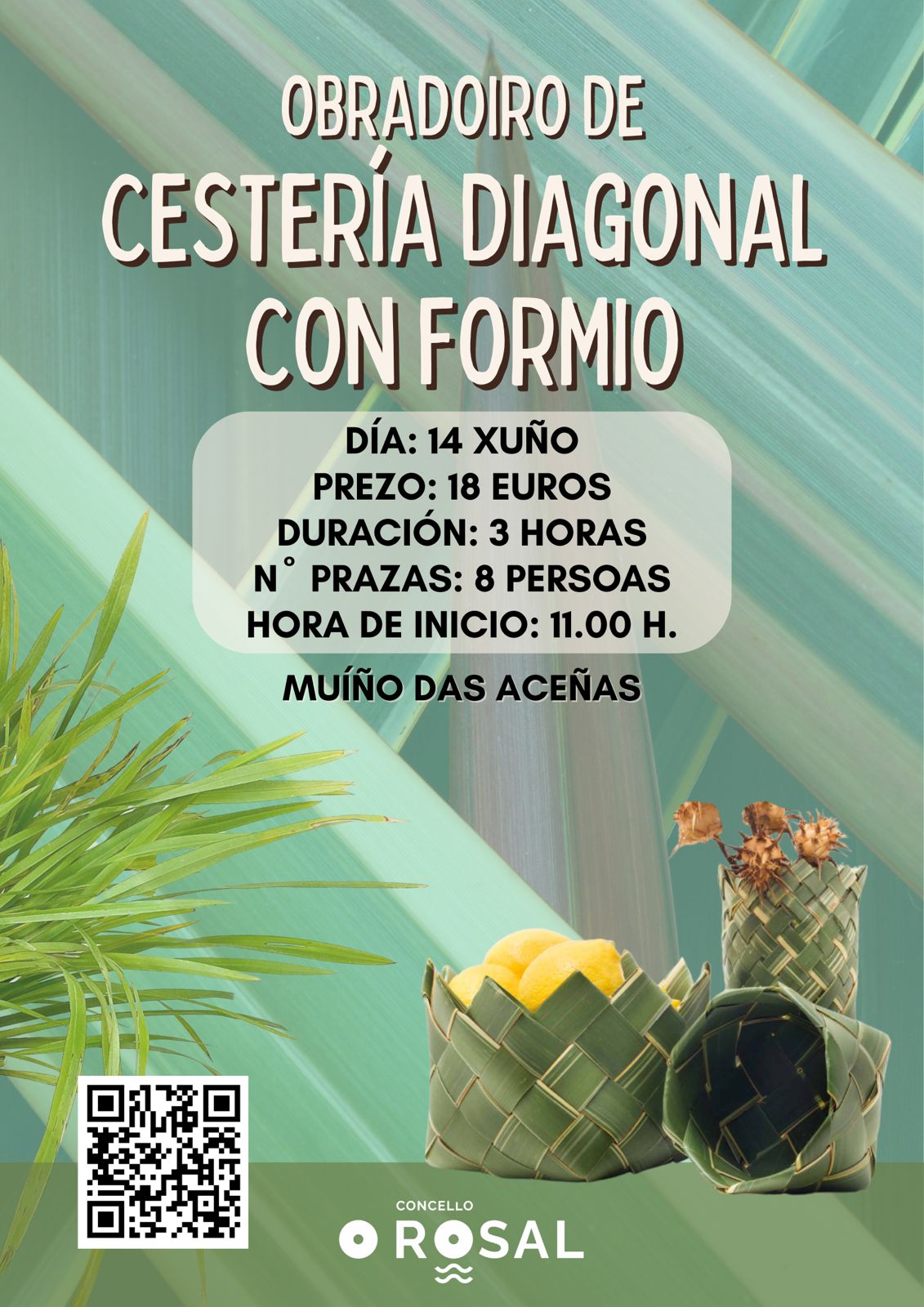 O Rosal daìlle vida aì cesteriìa tradicional no seu novo obradoiro de primavera