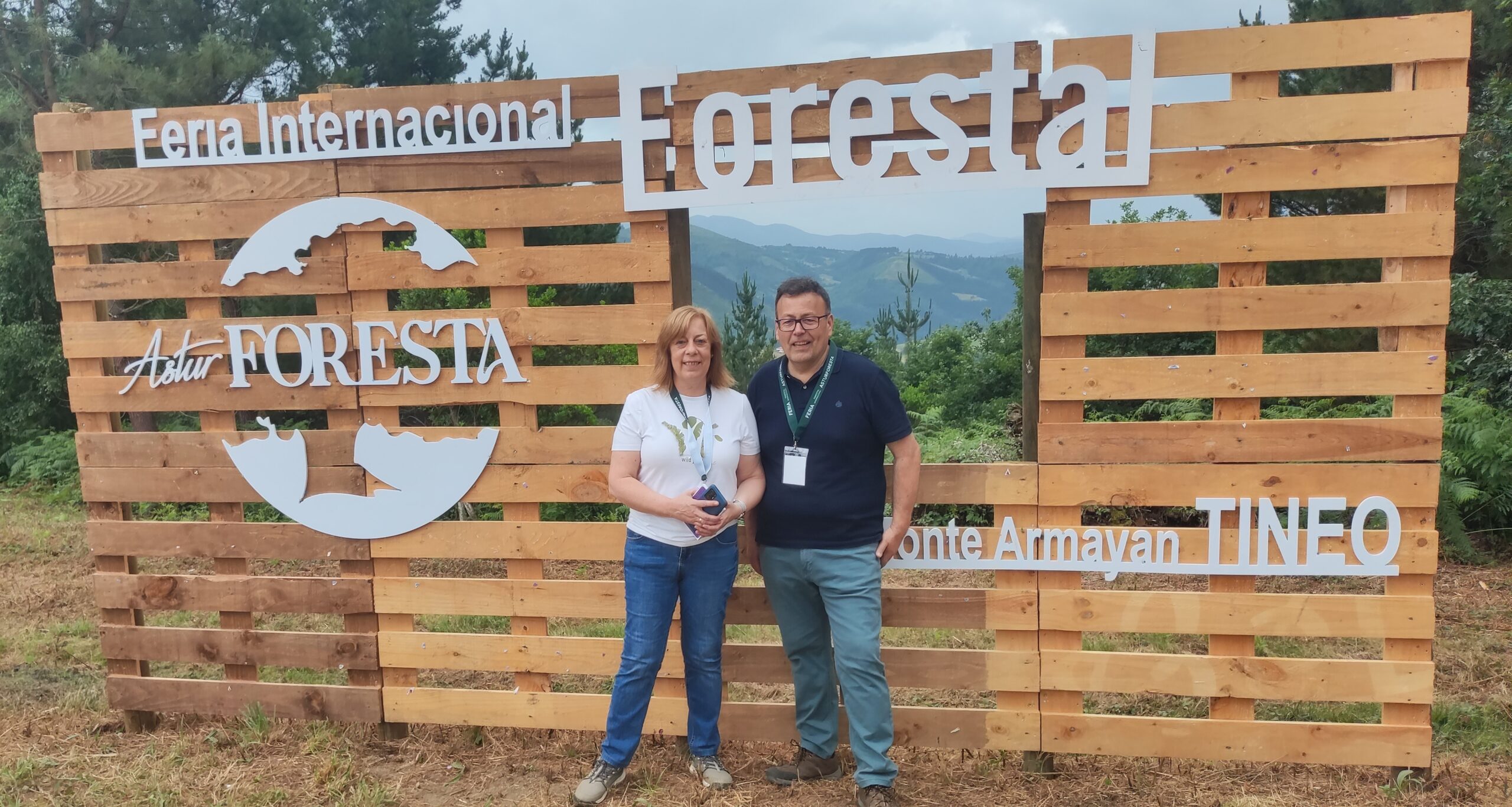 O equipo de Galiforest Abanca prensente estes días en Asturforesta