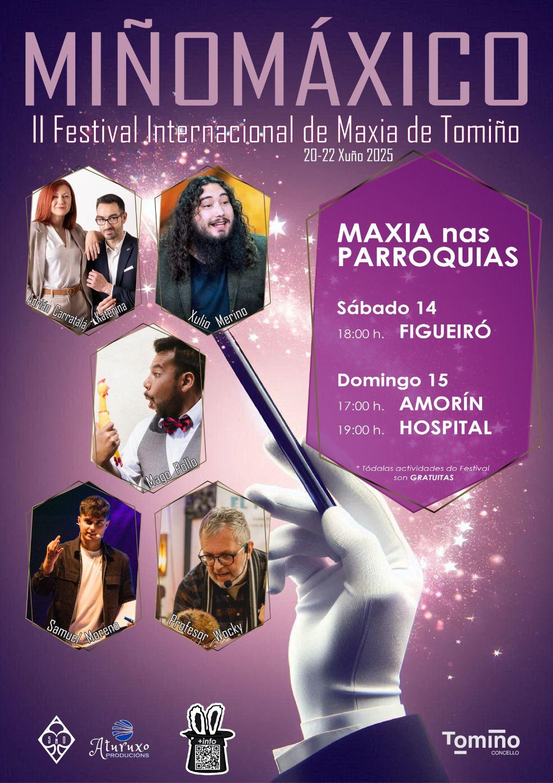 O ilusionismo enche parroquias e prazas de Tomiño coa segunda edición de Miñomáxico 01