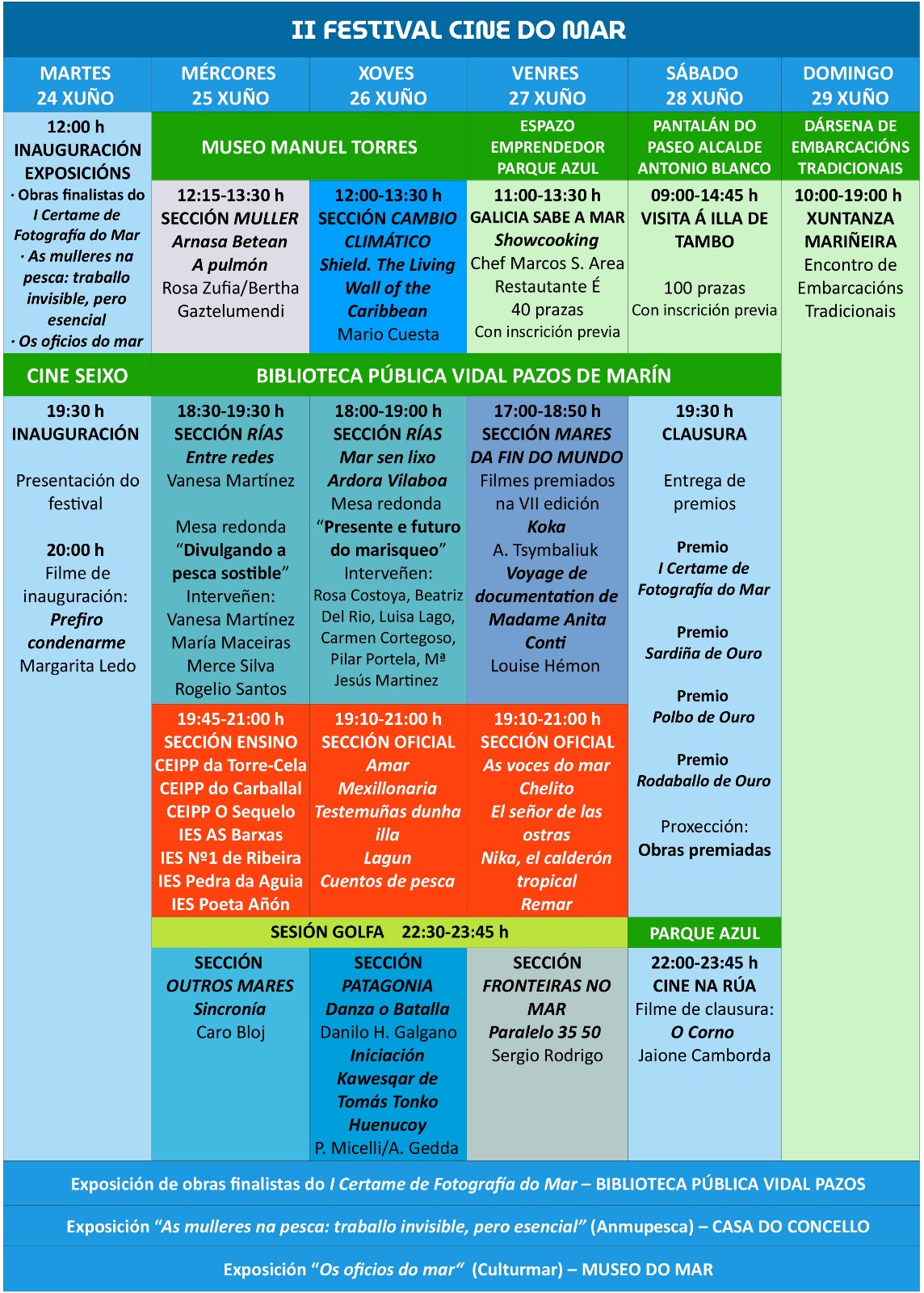 Programa II Festivcal Cine do Mar