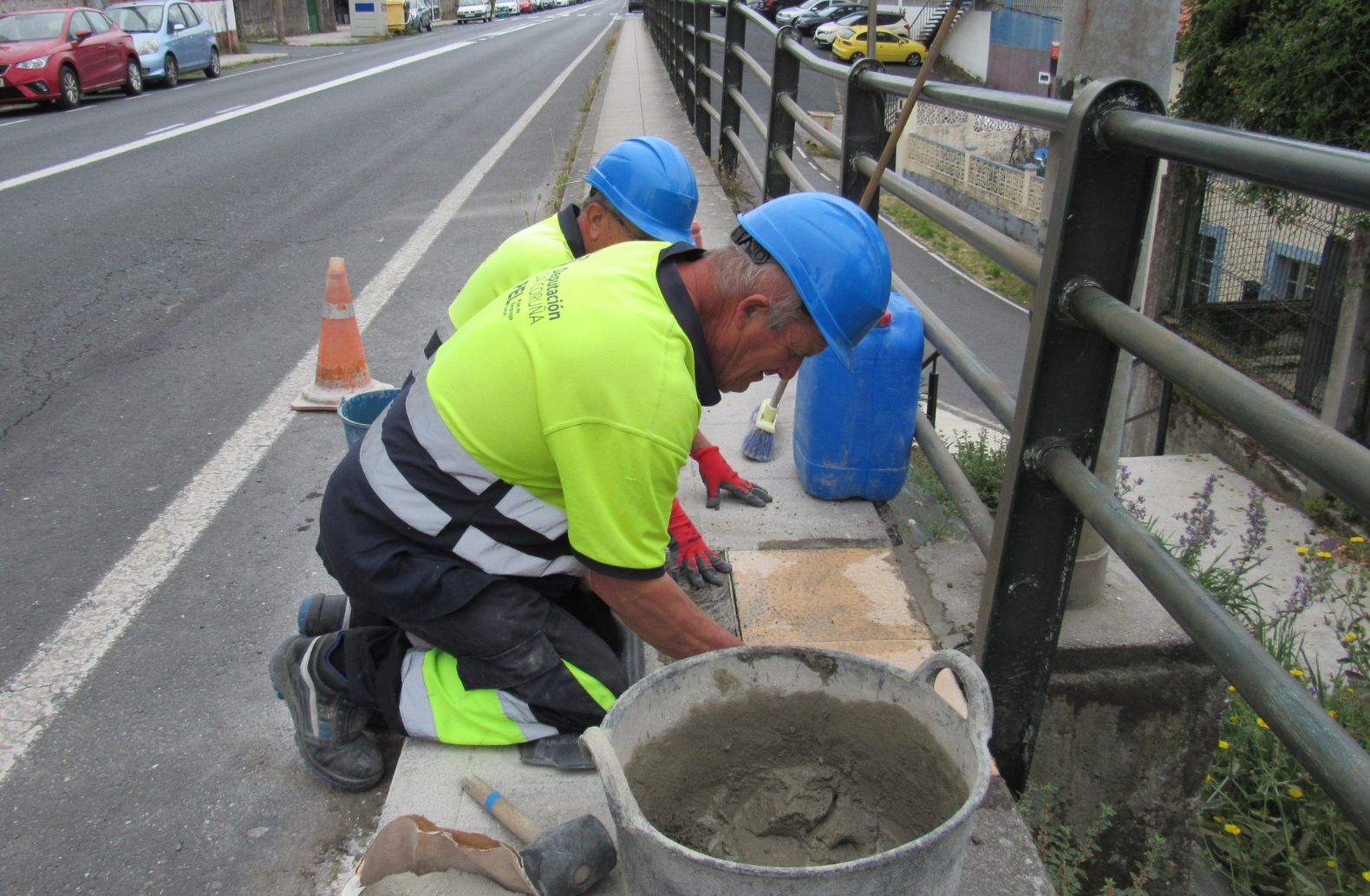 cuadrilla albaneis esta mañá na zona da Toeleira