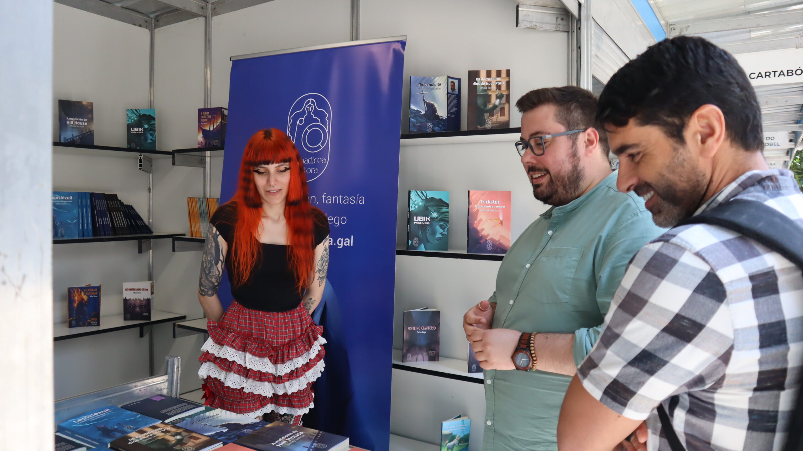 Xabier P. Igrexas e Filipe Abalde con Branca Trigo