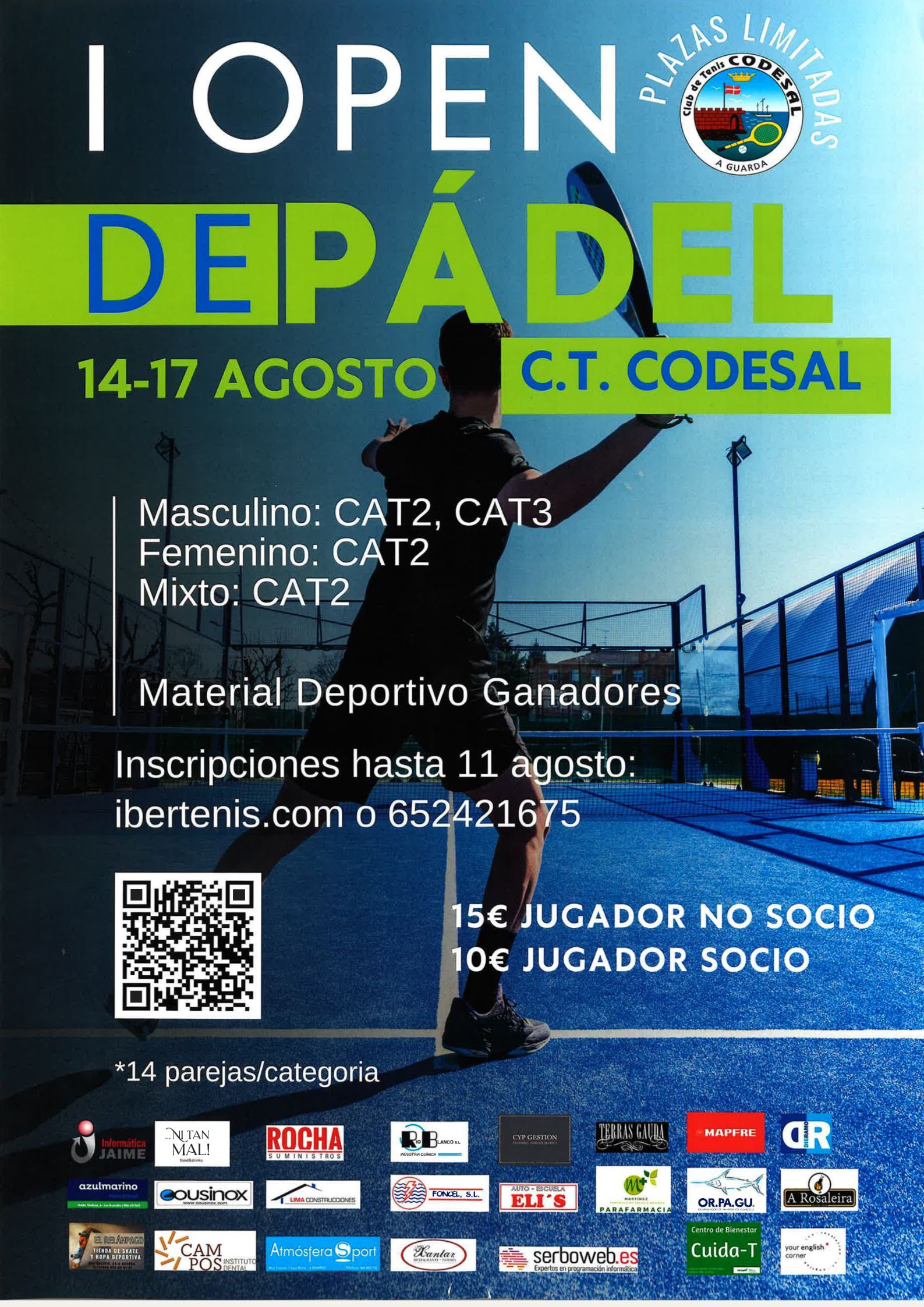 cartel open padel codesal