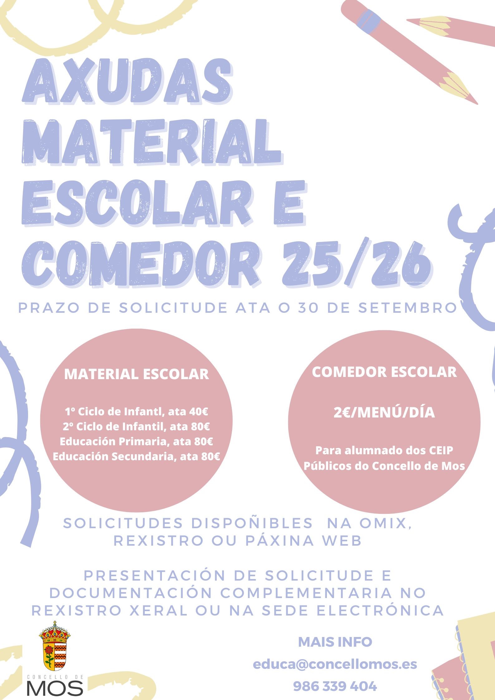 Cartel Descuento material escolar Creativo Multicolor – 3