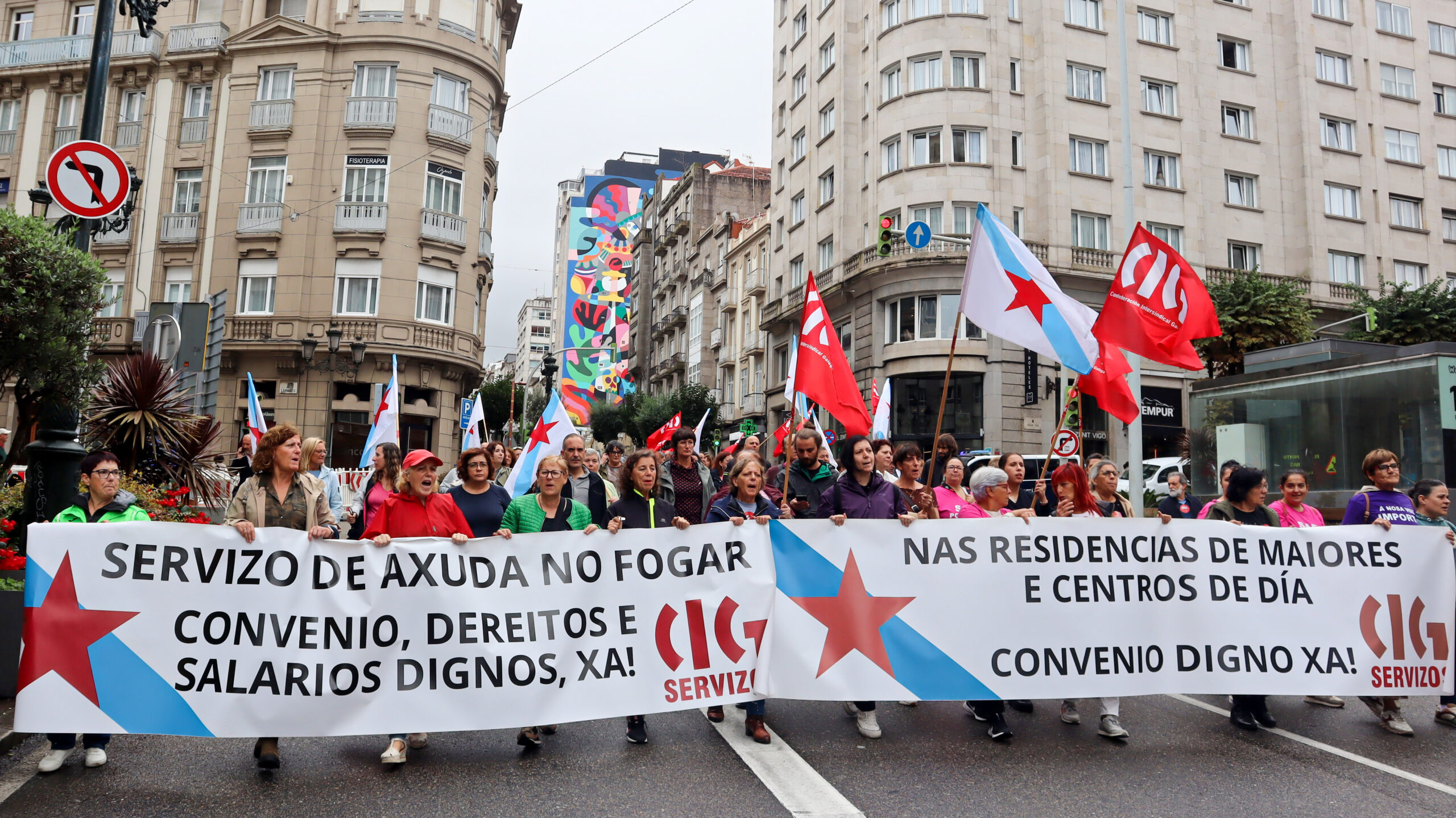 Foto_Manifestación da CIG en Vigo na folga do sector de coidados