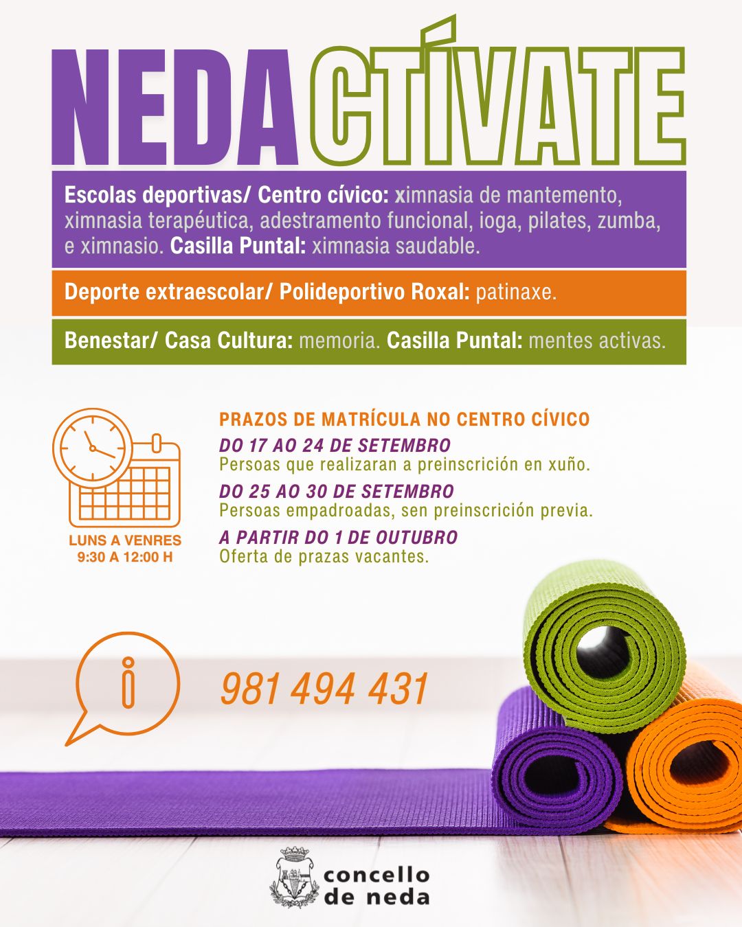 cartel escolas deportivas