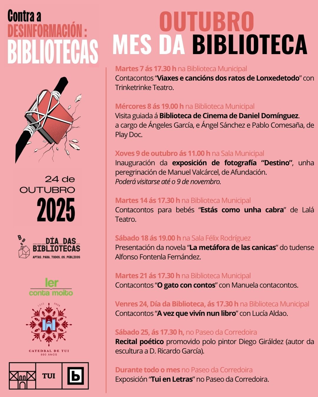 03102025 Outubro Mes da Biblioteca – Cartel