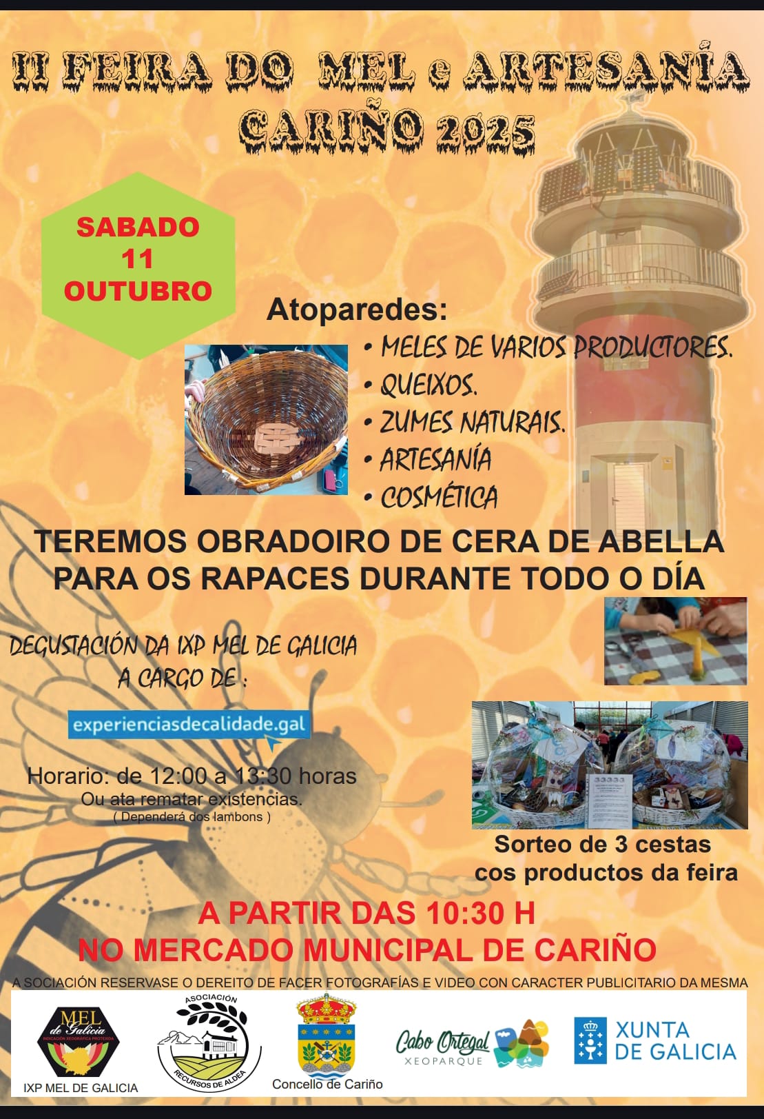 CARTEL Cariño – Cariño celebra su segunda Feira da Mel e da Artesanía el próximo sábado