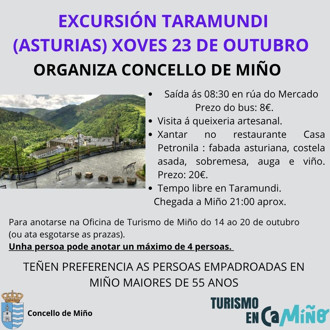 Miño – Excursión Taramundi