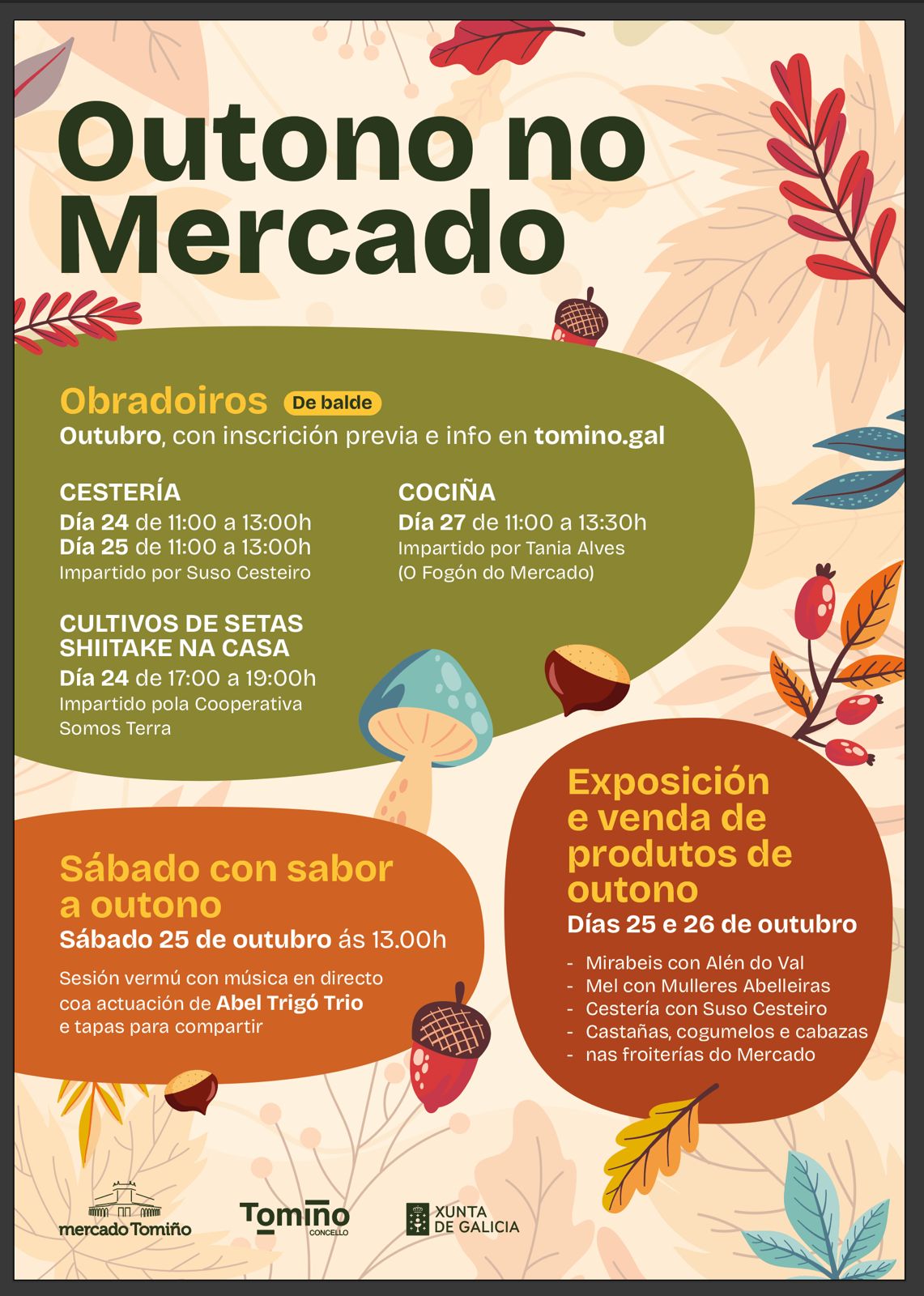 O Mercado de Tomiño énchese de vida este outono con obradoiros, música e sabores locais