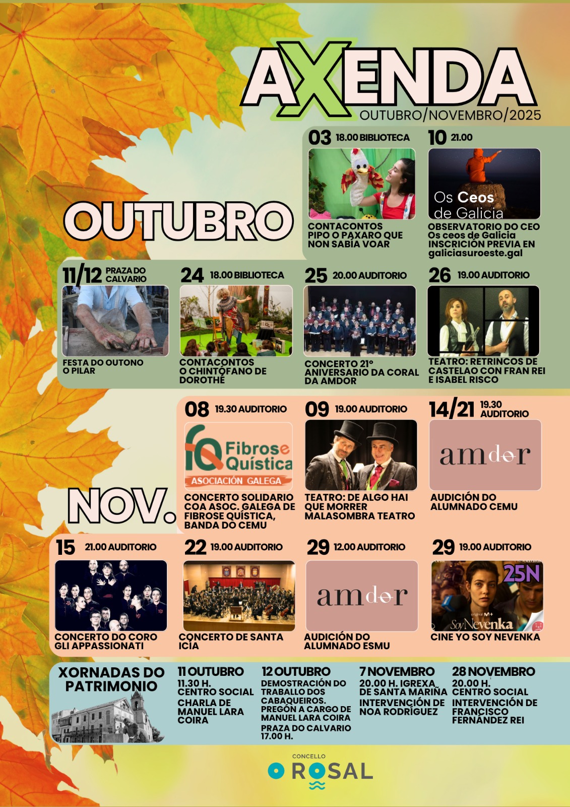 O Rosal enche de cultura, patrimonio e lecer o seu outono