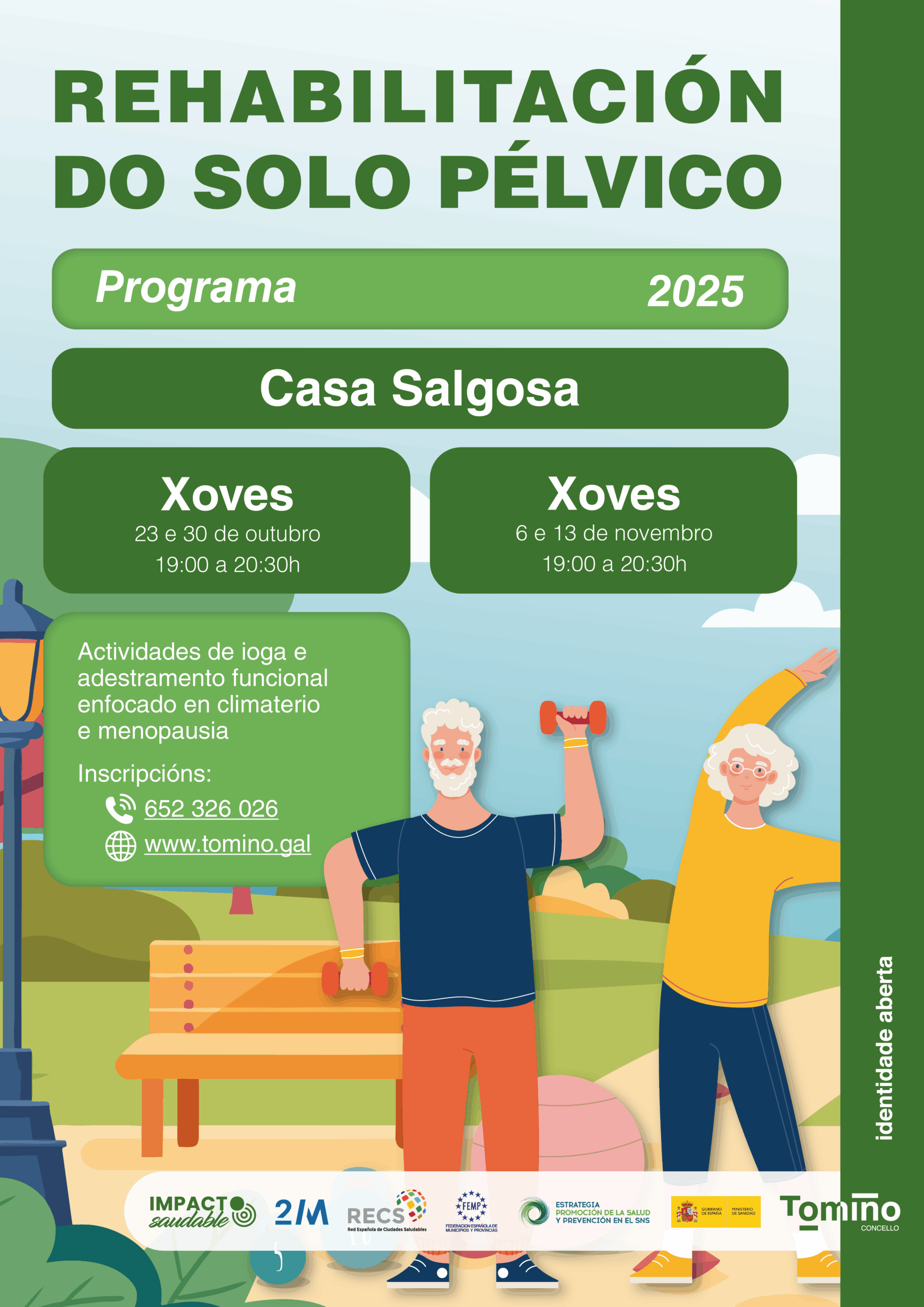 Tomiño aposta pola saúde das mulleres cun taller de solo pélvico enfocado a climaterio e menopausia