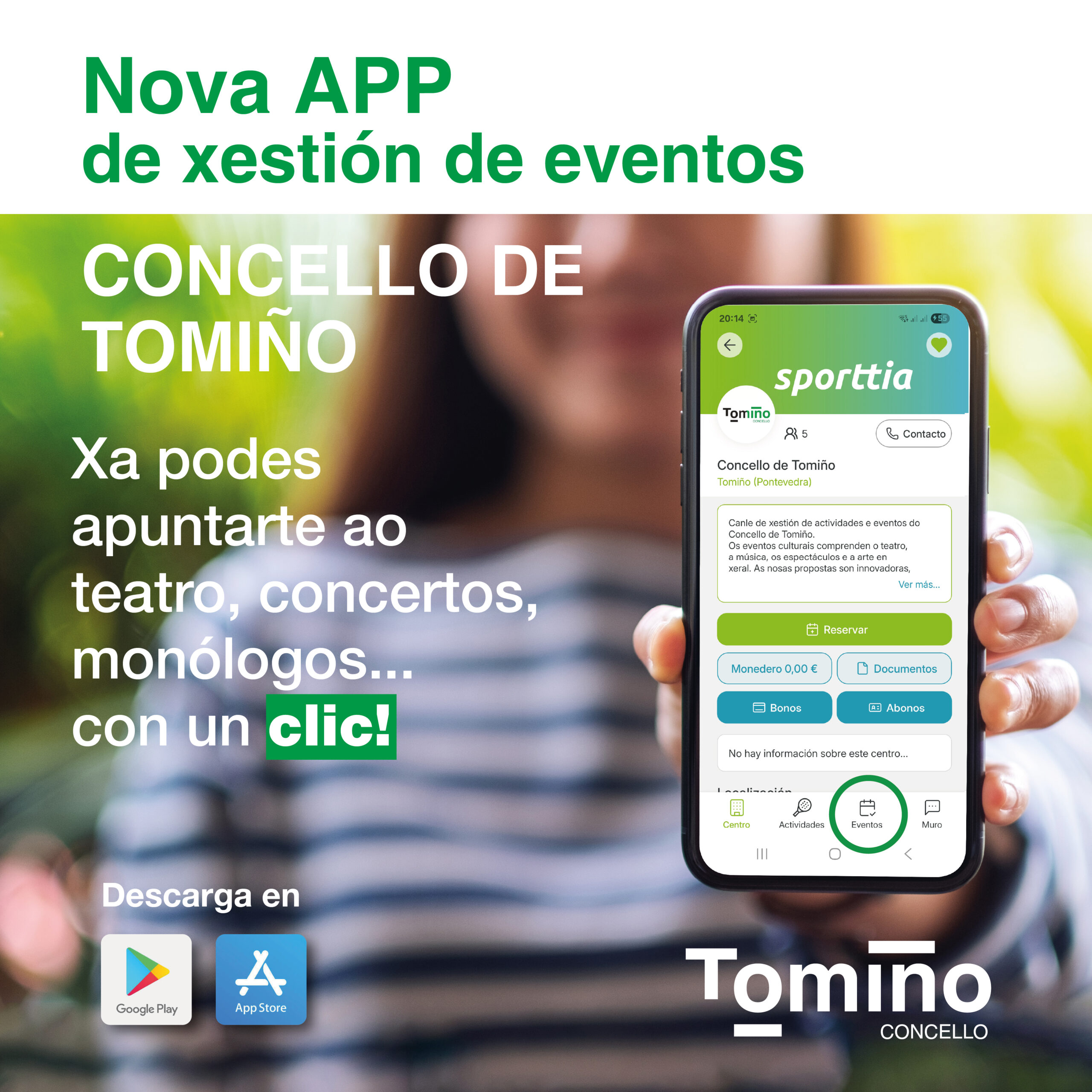 Tomiño estrea unha aplicación para xestionar as entradas de eventos e actividades