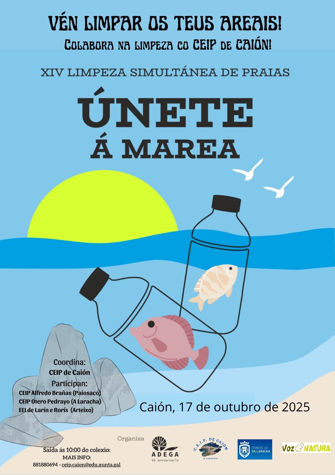XIV Limpeza simultáneas de praias. Caión 2025