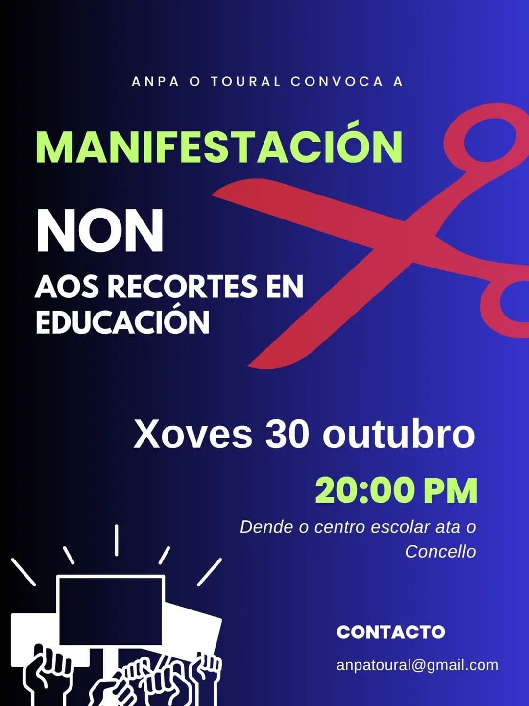 cartel convocatoria manifestación