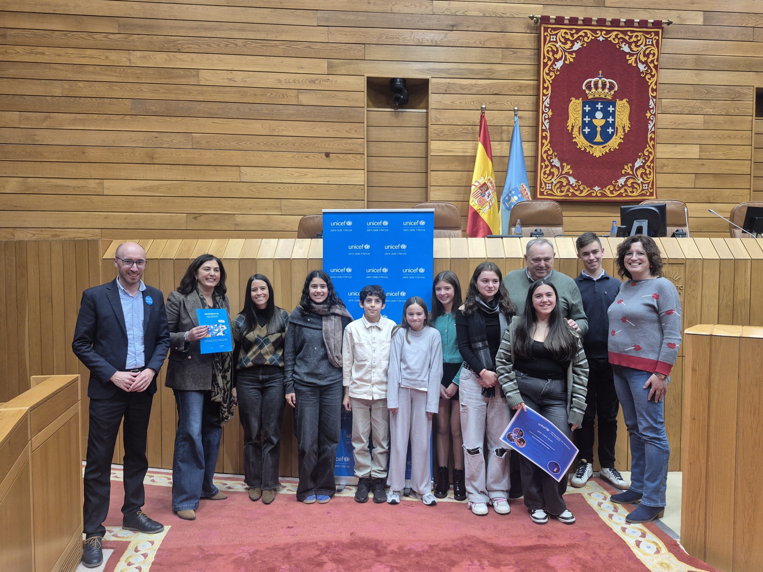 2025.11.21.- Representantes da Laracha no XIII Foro Unicef Parlamento Galicia