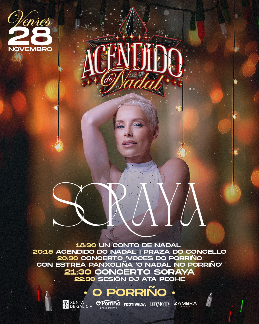 CARTEL ACENDIDO NADAL PORRIÑO