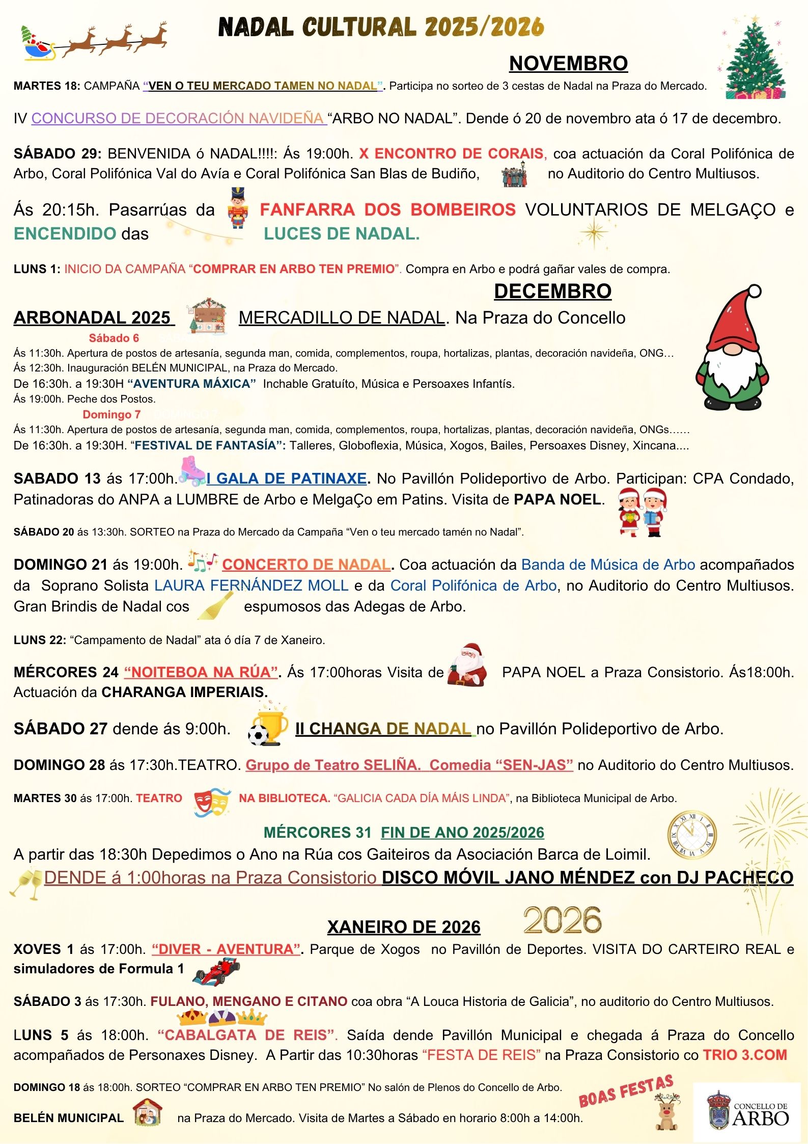 CARTEL PROGRAMACIÓN NADAL CULTURAL