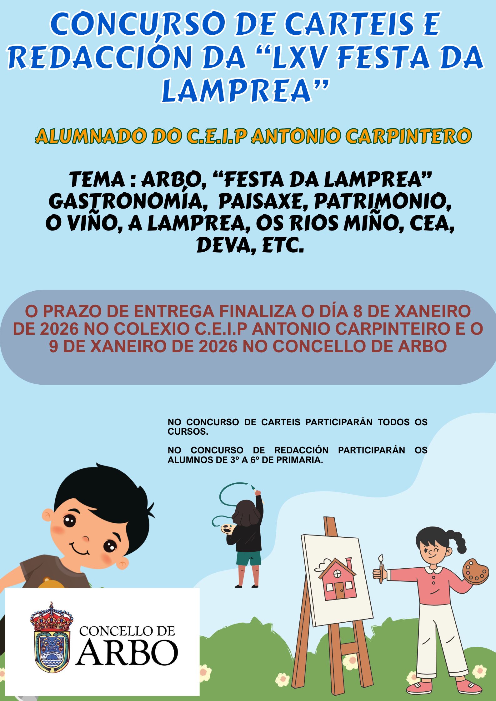 CONCURSO DE CARTEIS E REDACCIÓN DA “LXV FESTA DA LAMPREA”