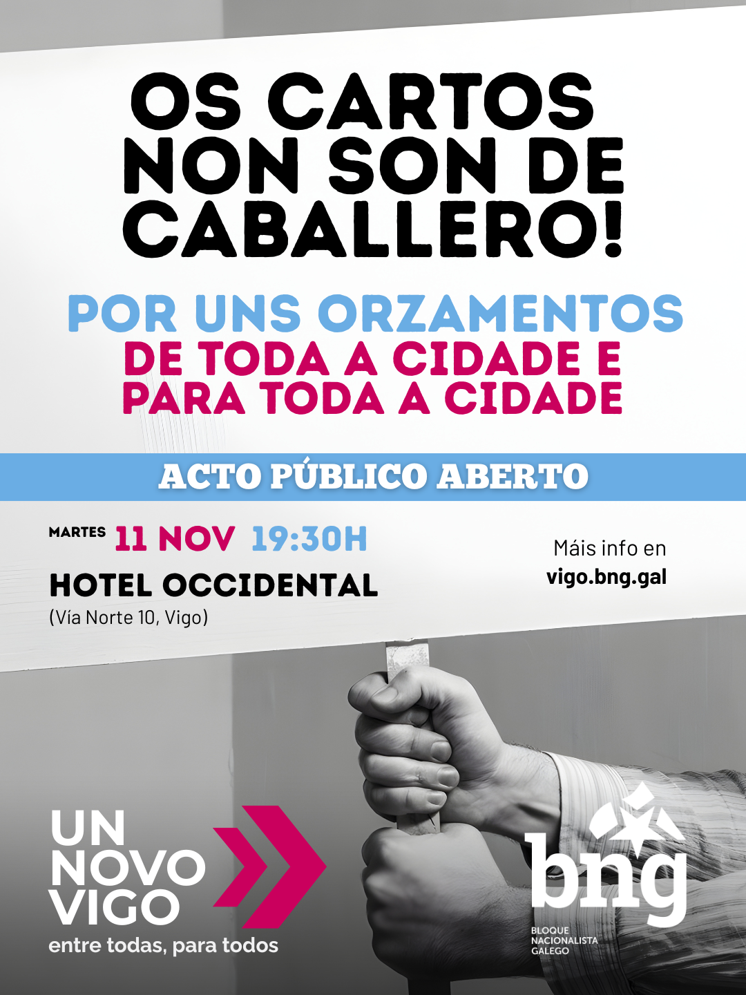 Cartaz Acto Orzamentos Municipais 2026_BNG Vigo
