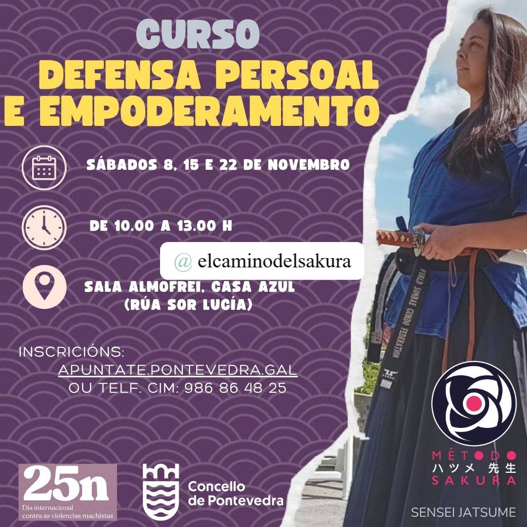 Cartaz do curso de defensa persoal e empoderamento