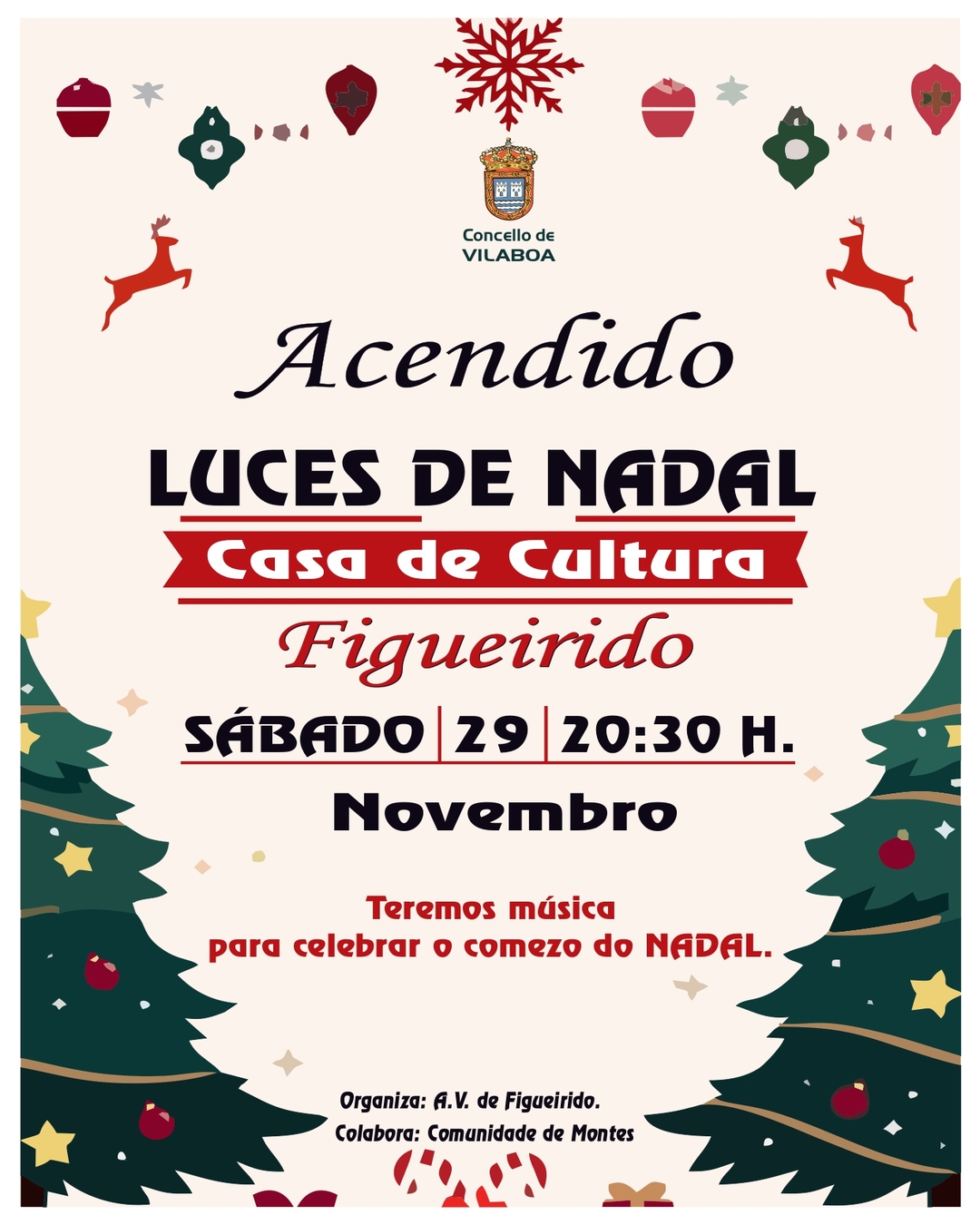 Cartel acendido Figueirido