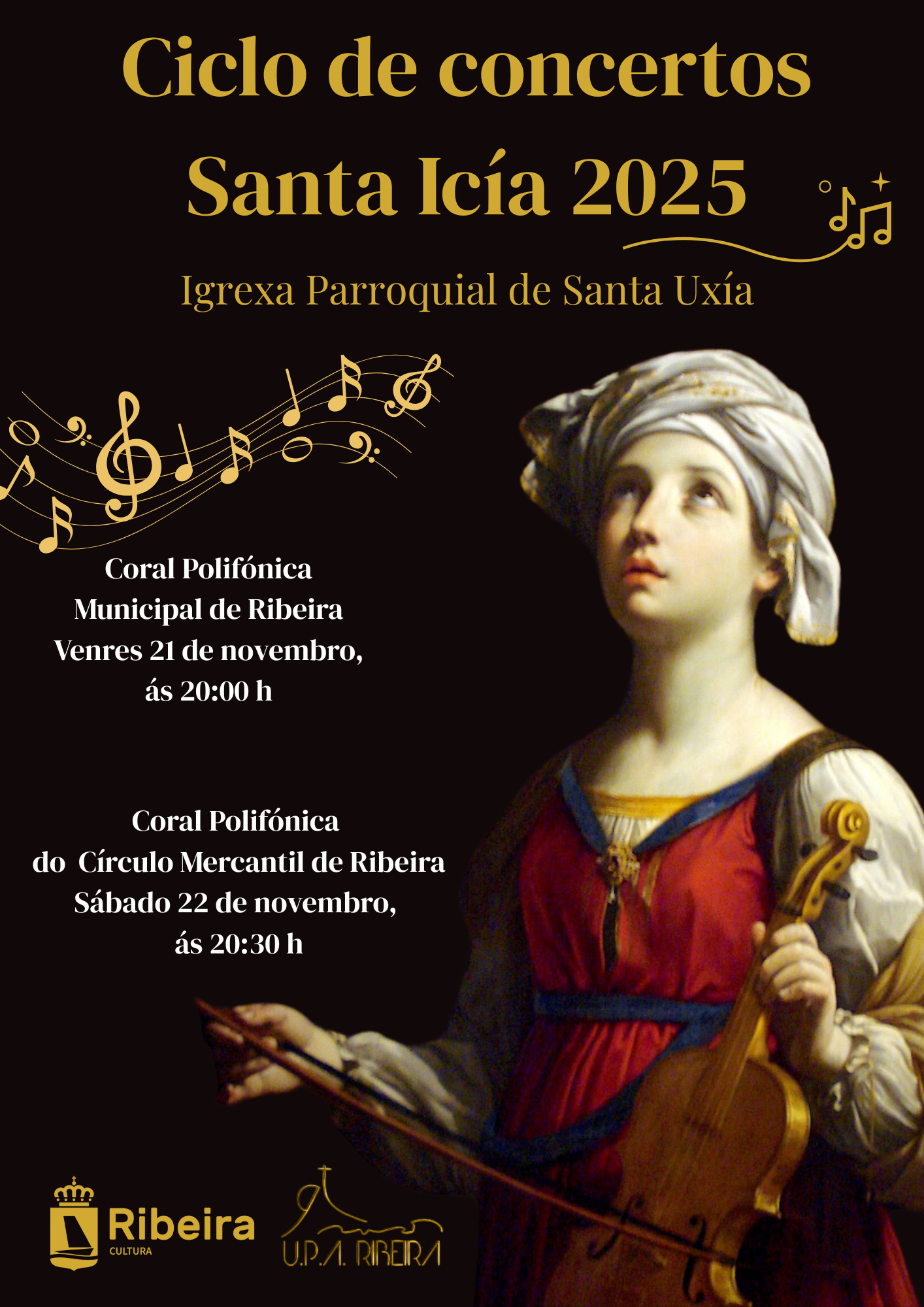 Cartel do ciclo de concertos de Santa Icía 2025