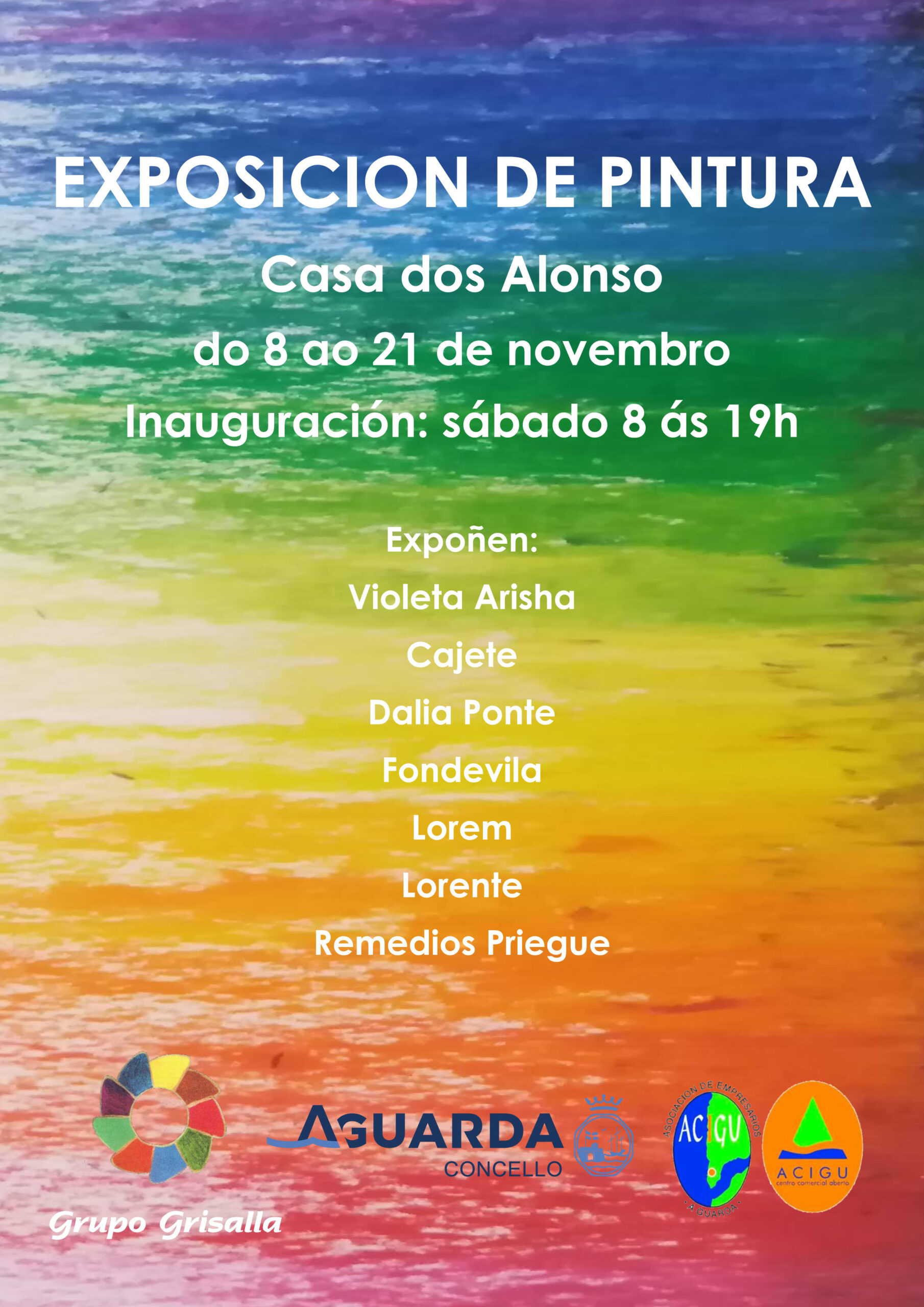 Cartel exposición de pintura A Guarda